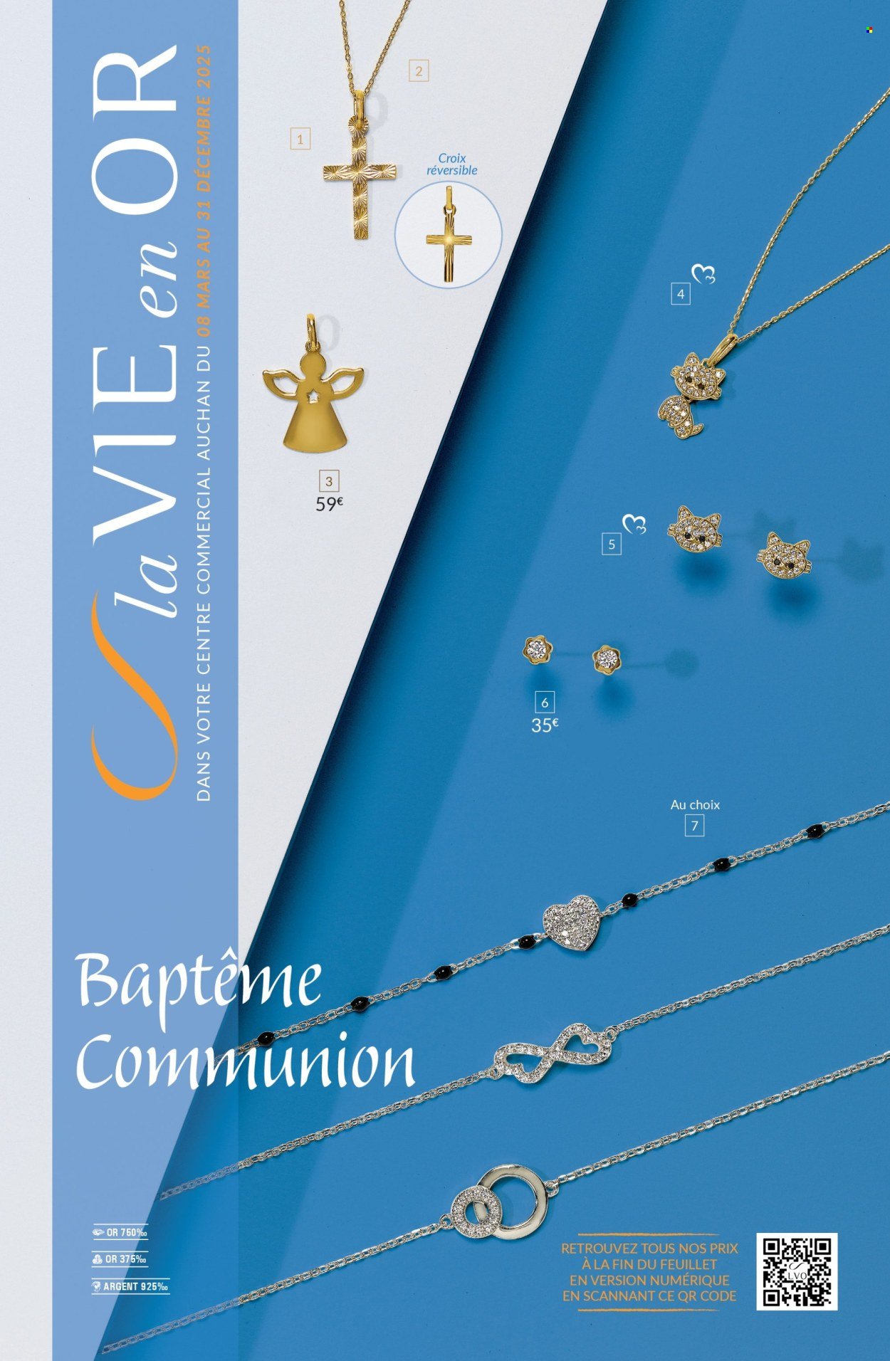 Catalogue AUCHAN - La Vie en Or : Baptême - Communion (2025-03-11 - 2025-12-31)