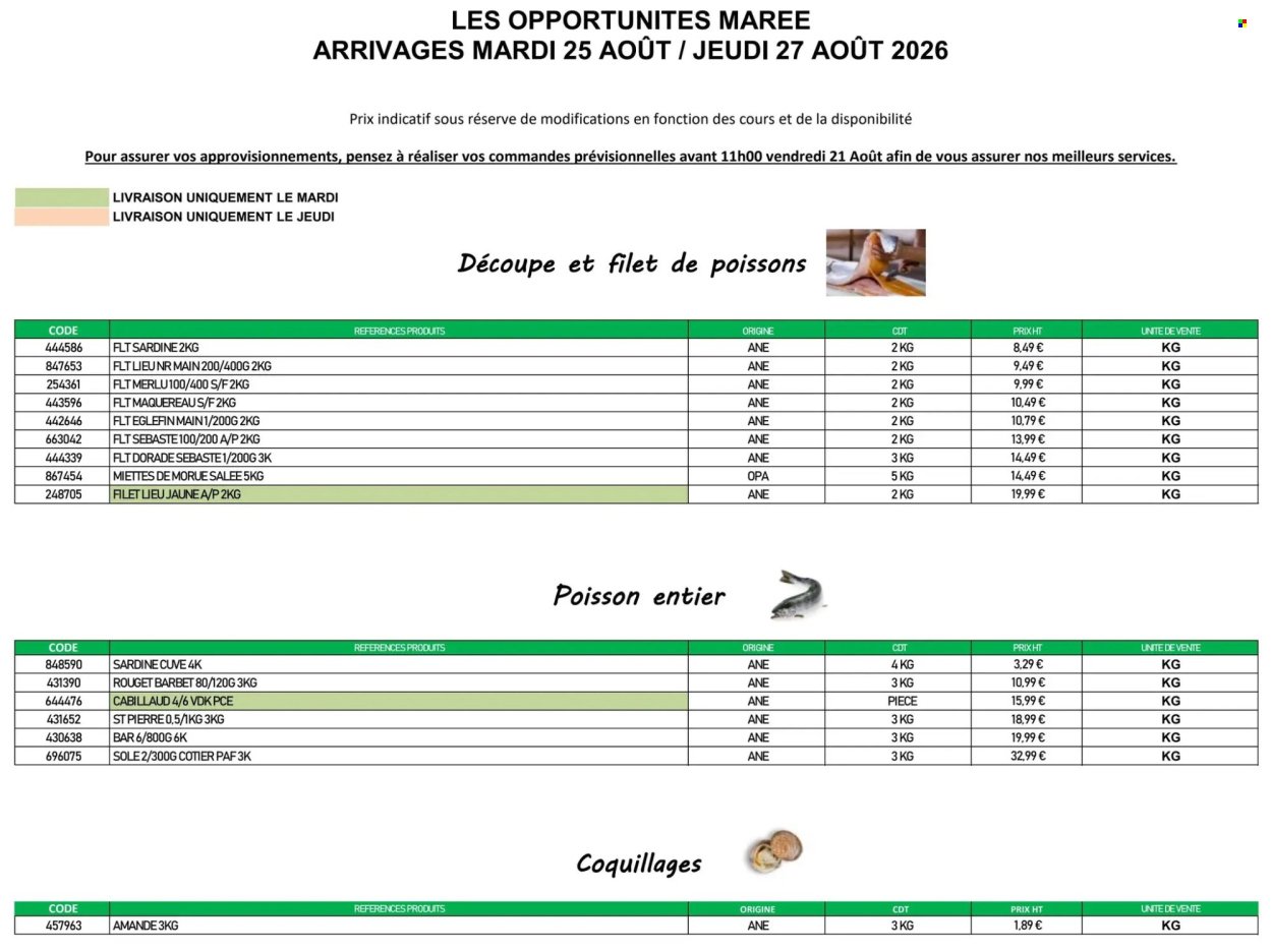 Catalogue PROMOCASH - Offre marée