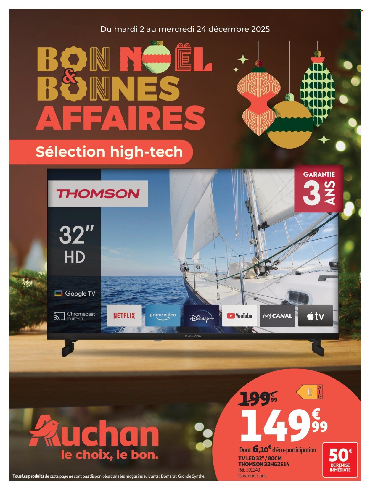 Catalogue AUCHAN - Bon Noël et Bonnes Affaires : Sélection hig-tech (2025-12-02 - 2025-12-24)