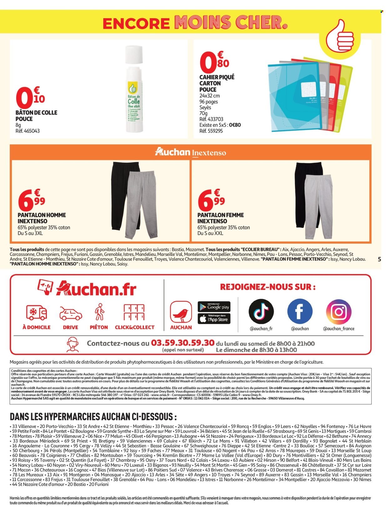 Catalogue AUCHAN - Tops, Halles hypers