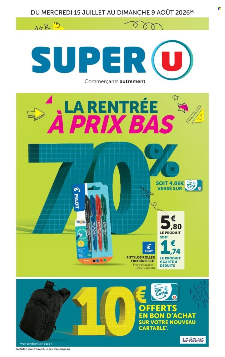 Catalogue SUPER U - La rentrée à prix bas