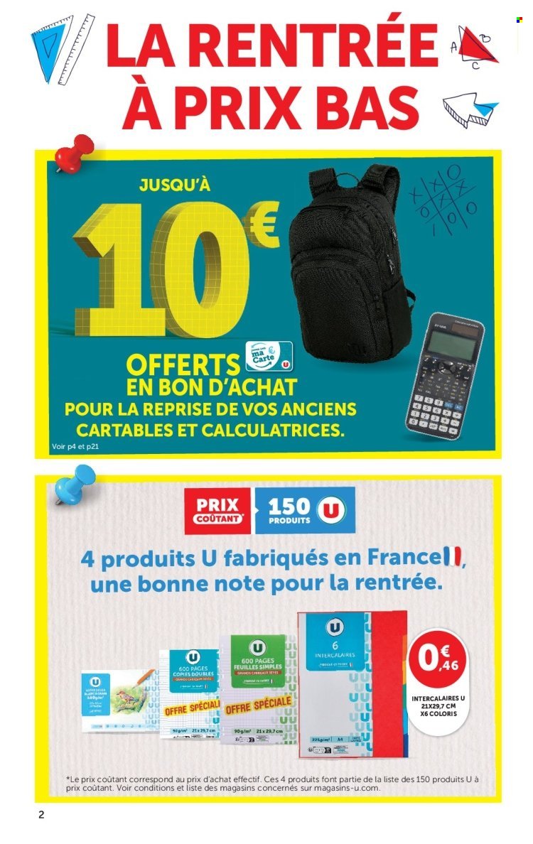 Catalogue SUPER U - La rentrée à prix bas