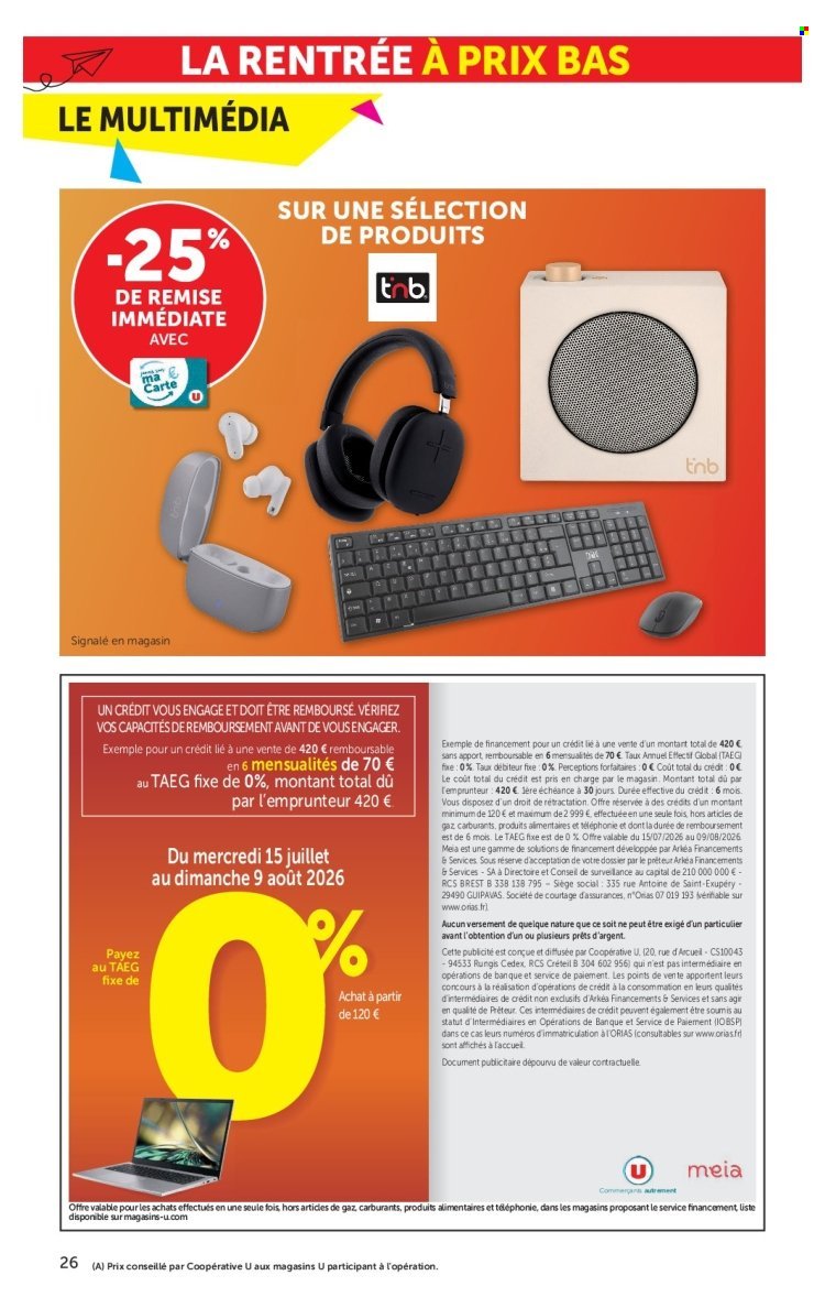 Catalogue SUPER U - La rentrée à prix bas