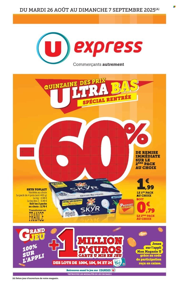Catalogue U EXPRESS - Quinzaine des prix ultra bas Spécial rentrée (2025-08-26 - 2025-09-07)