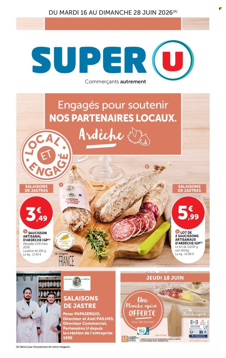 Catalogue SUPER U - Engagés pour soutenir nos partenaires locaux Ardèche