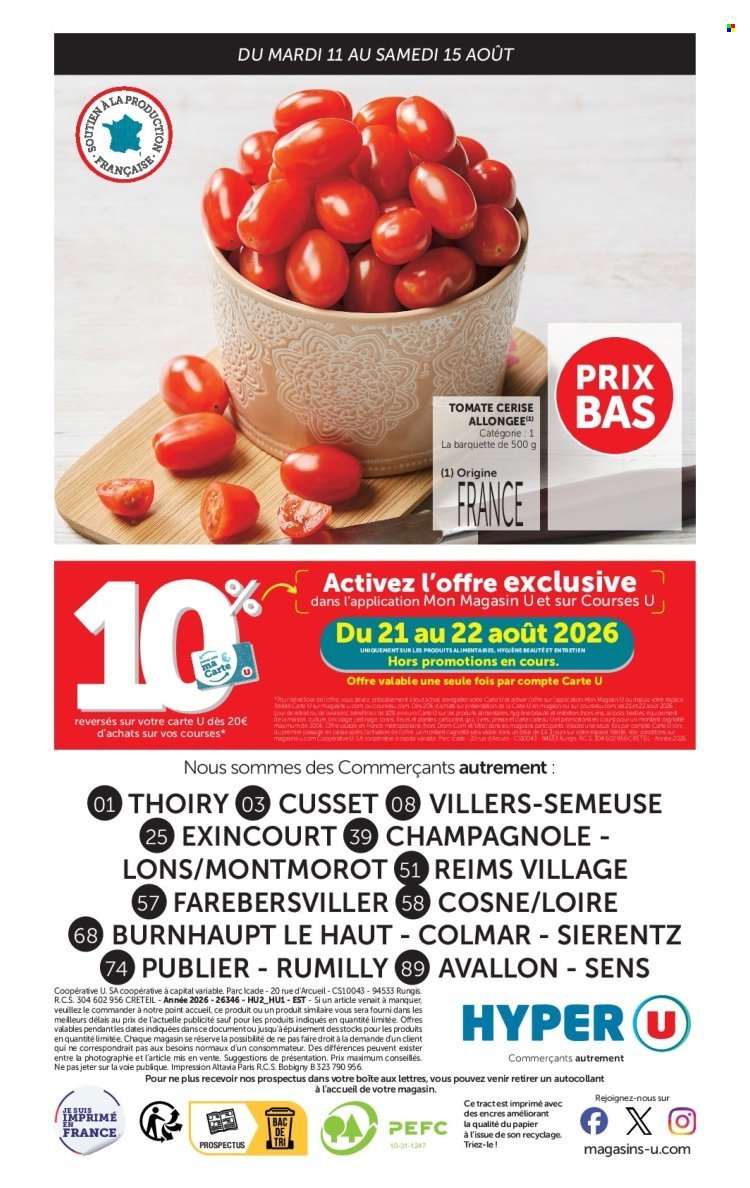 Catalogue HYPER U - Les prix bas de la semaine