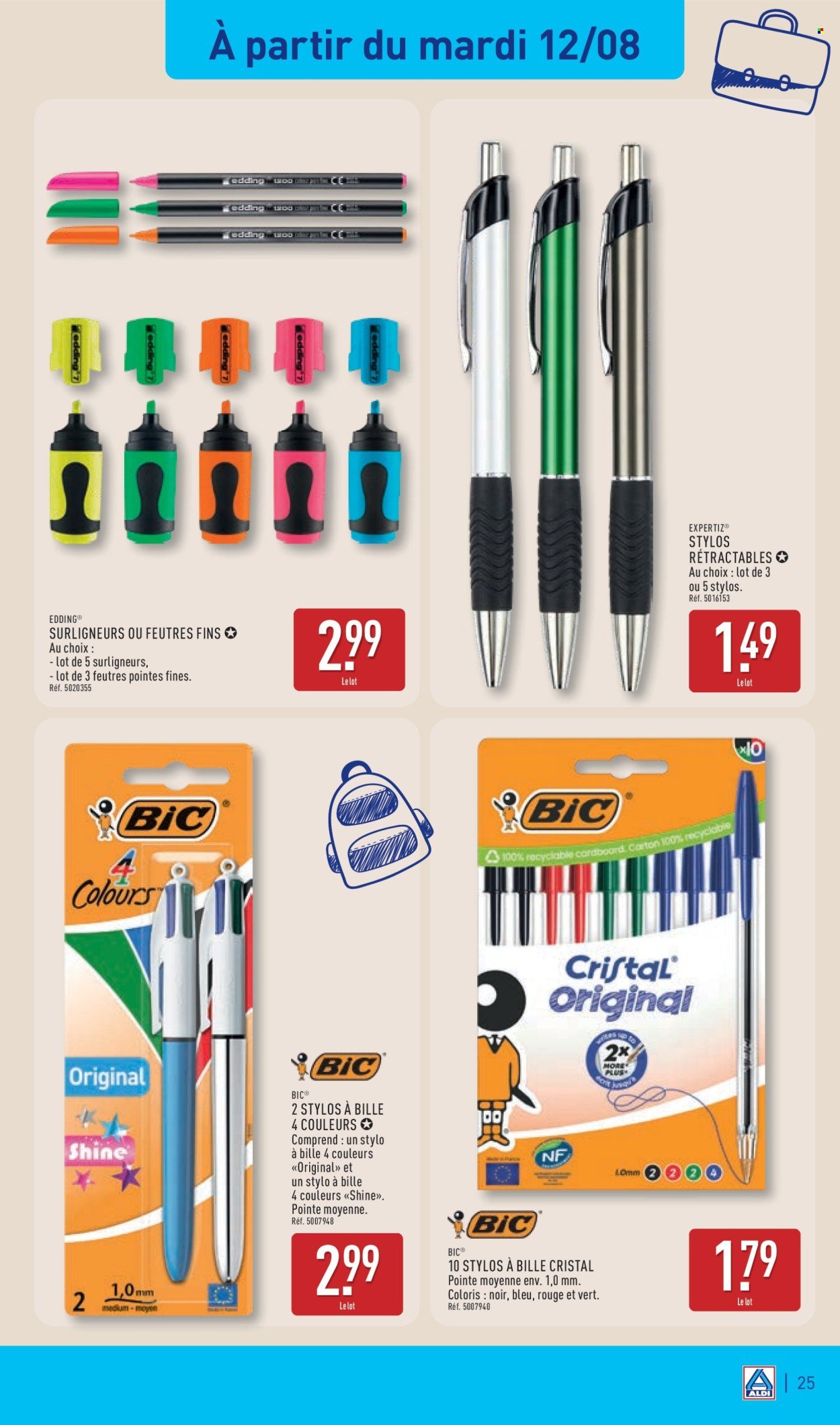 Catalogue ALDI - Nos produits rentrée à moins de 2 € (2025-08-12 - 2025-08-18)