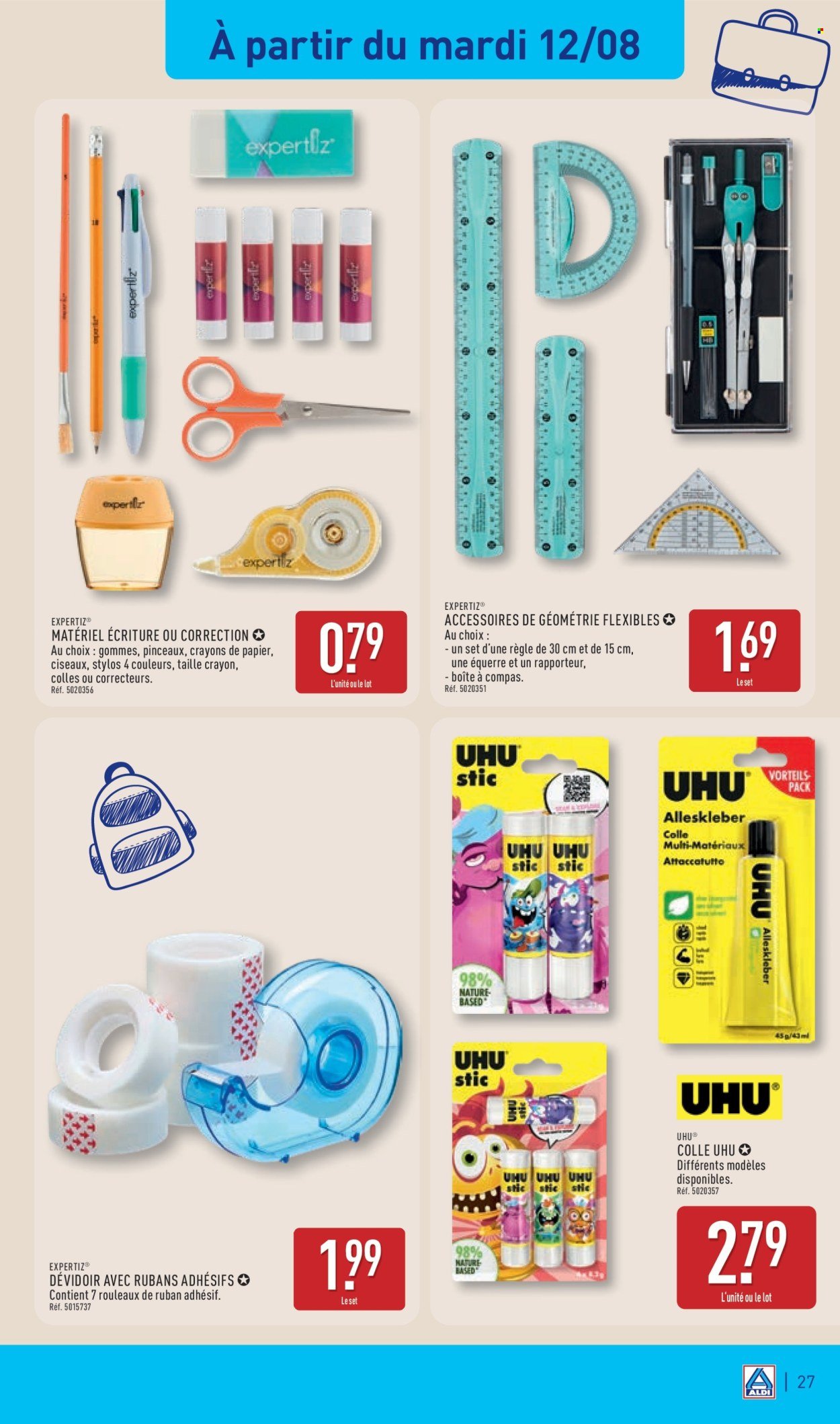 Catalogue ALDI - Nos produits rentrée à moins de 2 € (2025-08-12 - 2025-08-18)