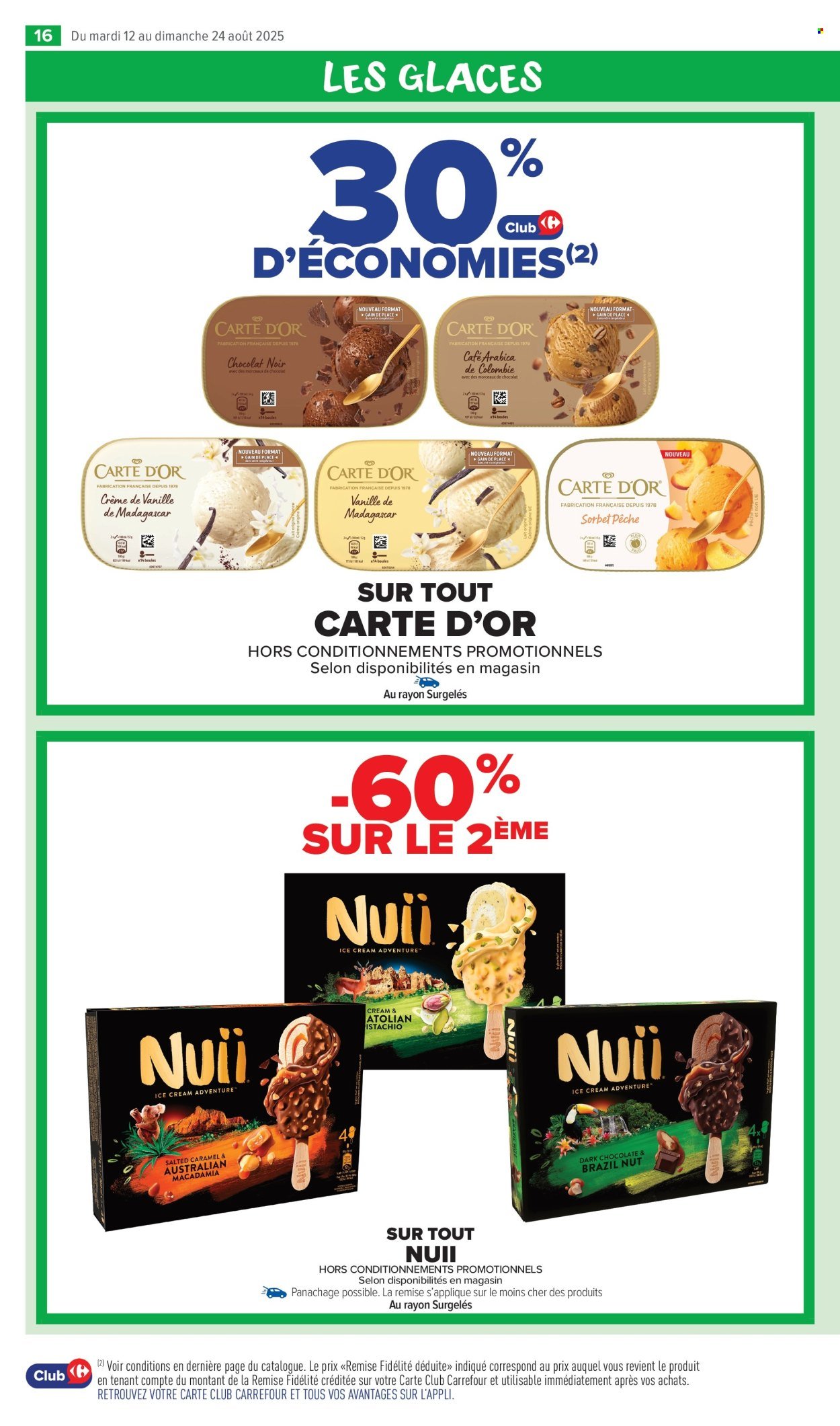 Catalogue CARREFOUR MARKET - SPÉCIAL GLACES ! (2025-08-12 - 2025-08-24)