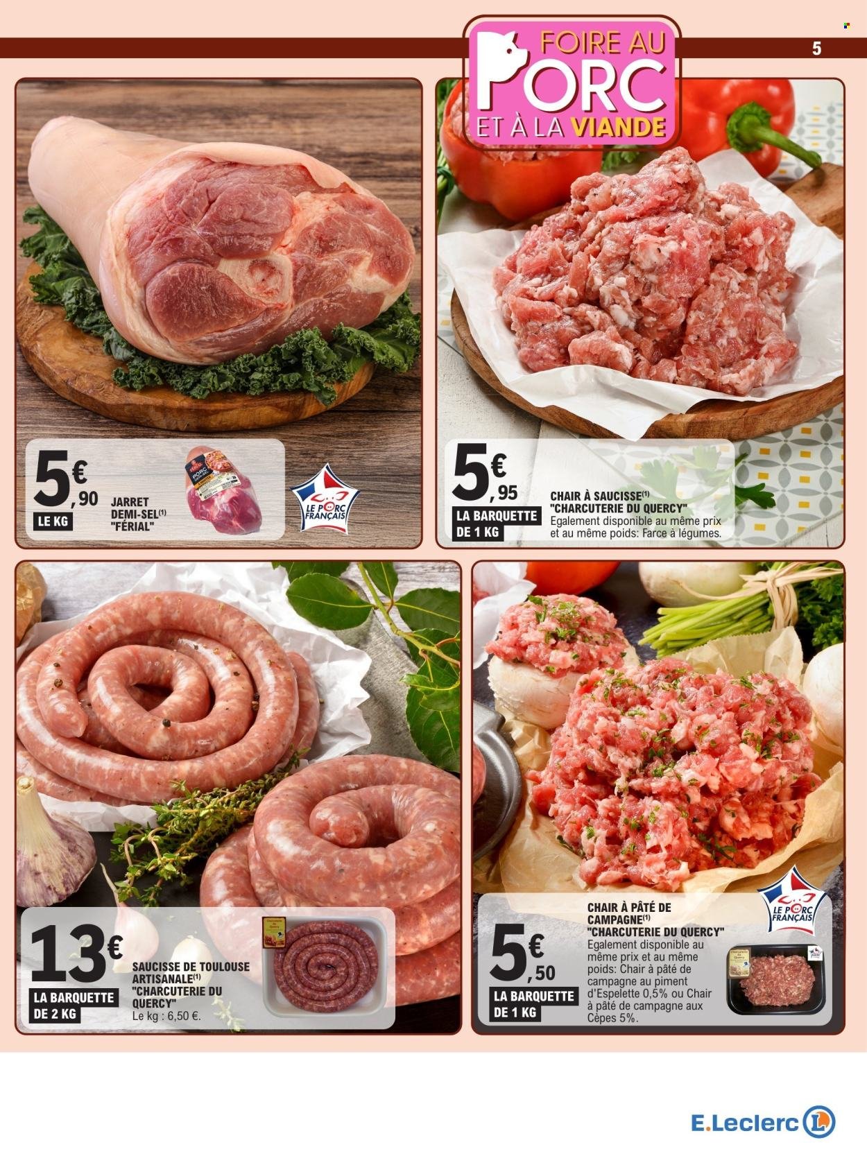 Catalogue E.LECLERC - FOIRE AU PORC ET A LA VIANDE