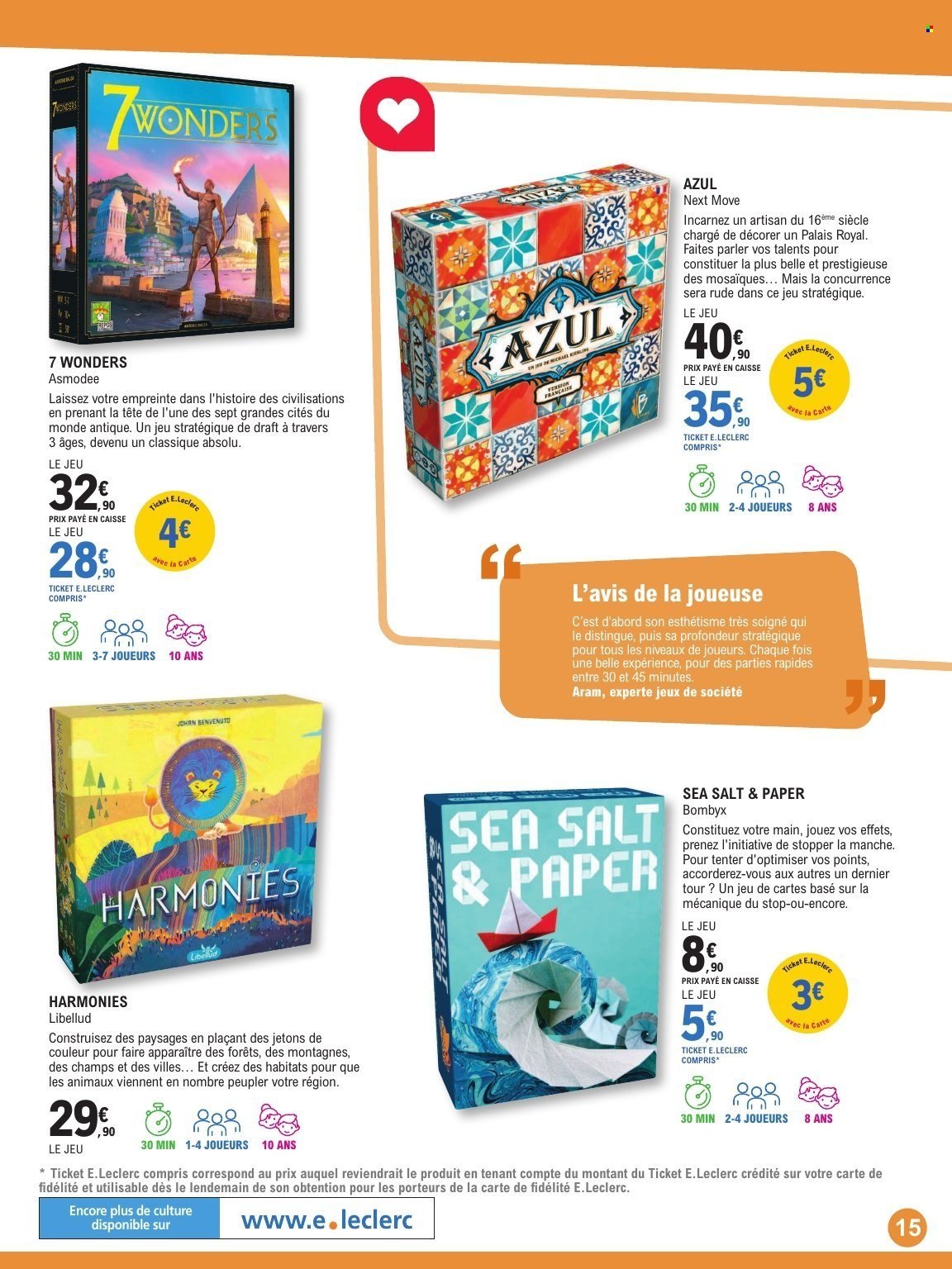Catalogue E.LECLERC - GUIDE LUDO & JEUX DE SOCIETE