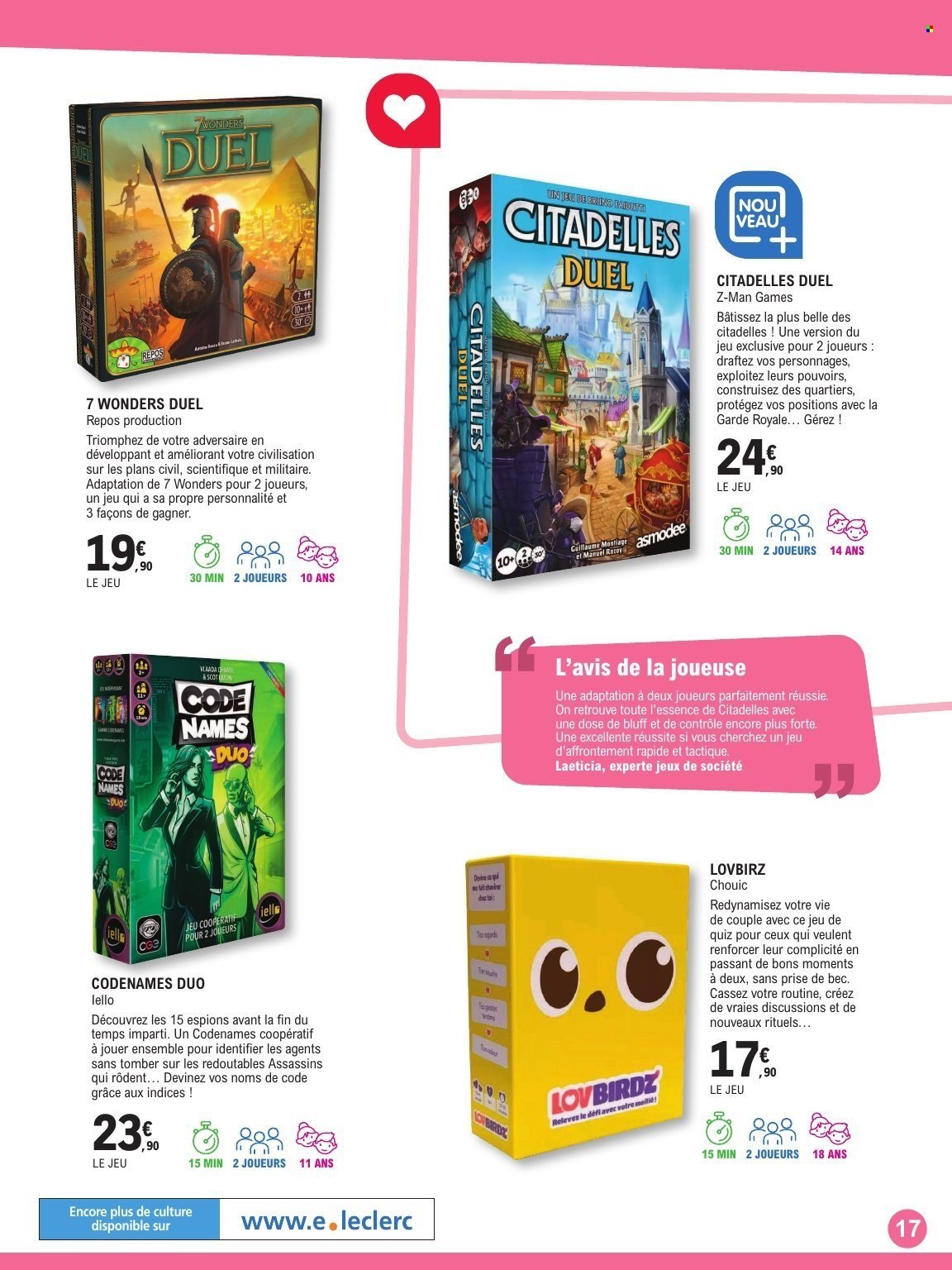 Catalogue E.LECLERC - GUIDE LUDO & JEUX DE SOCIETE
