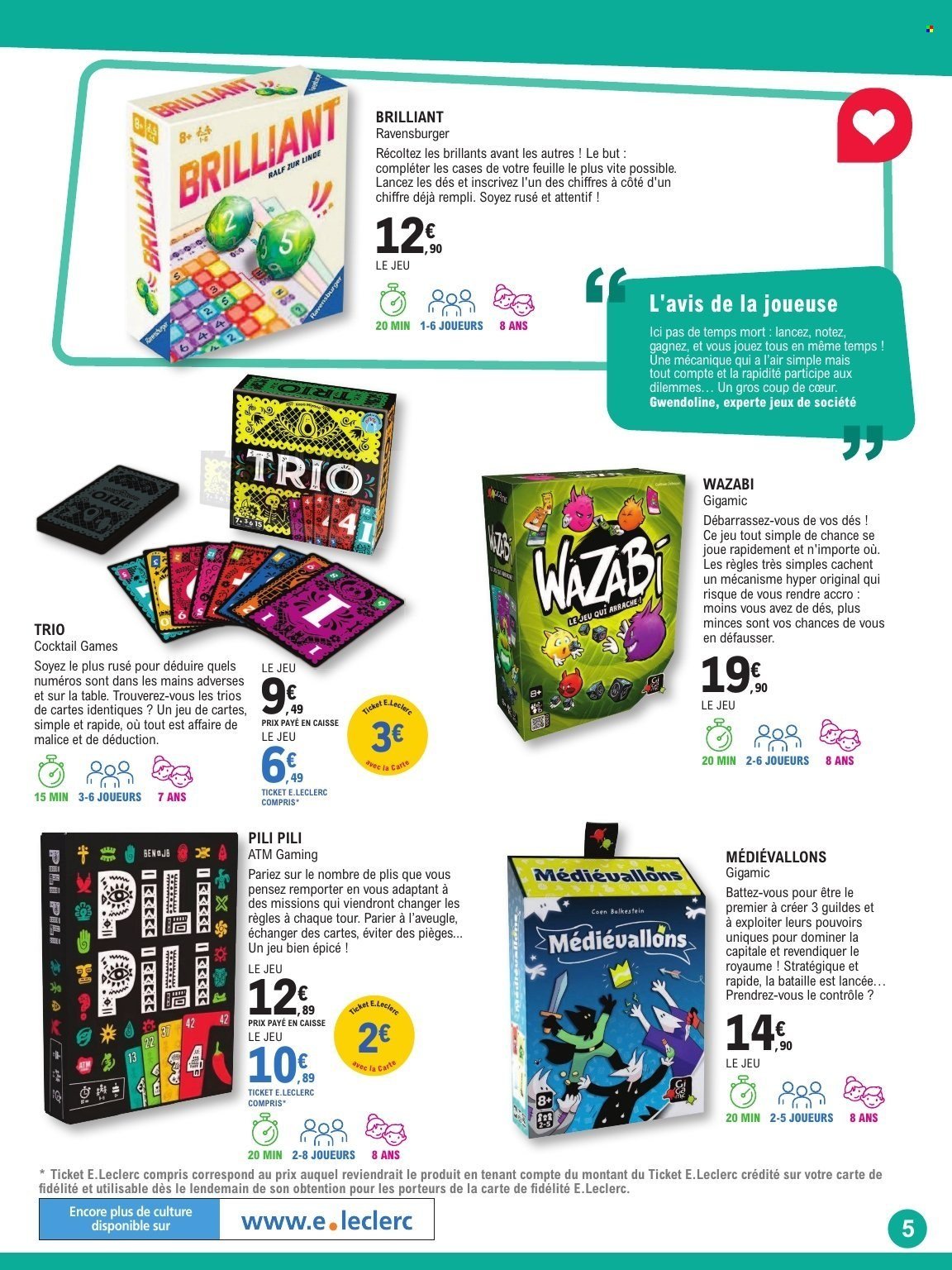 Catalogue E.LECLERC - GUIDE LUDO & JEUX DE SOCIETE