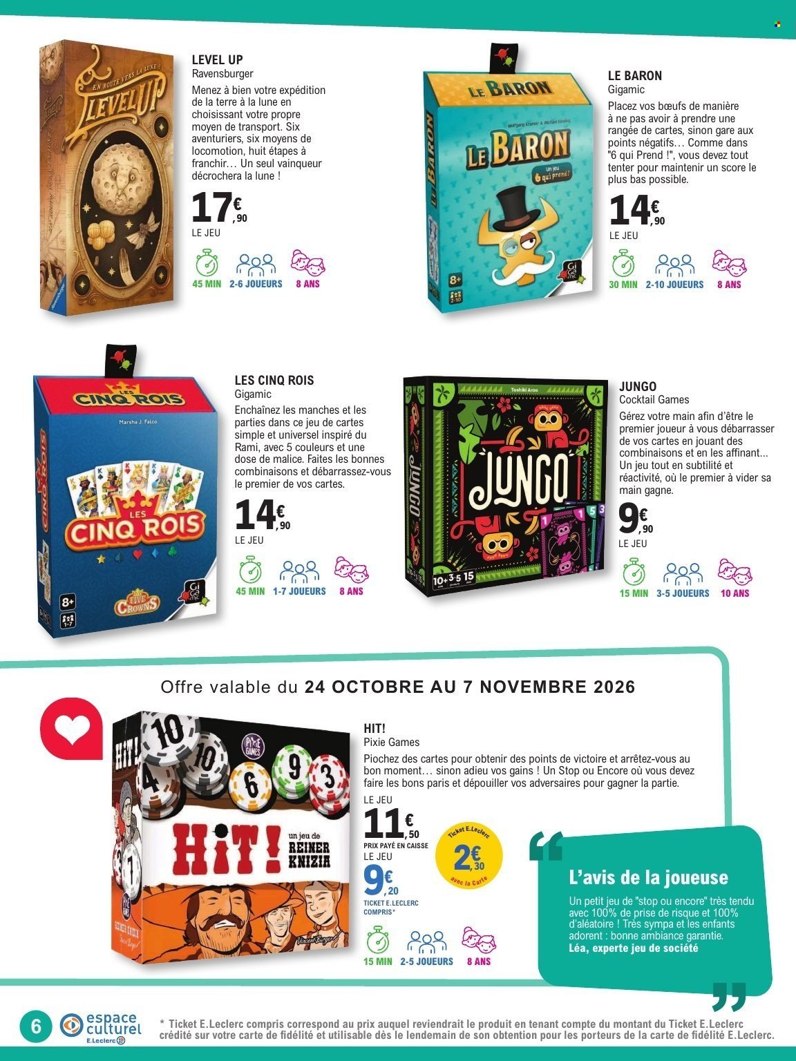 Catalogue E.LECLERC - GUIDE LUDO & JEUX DE SOCIETE