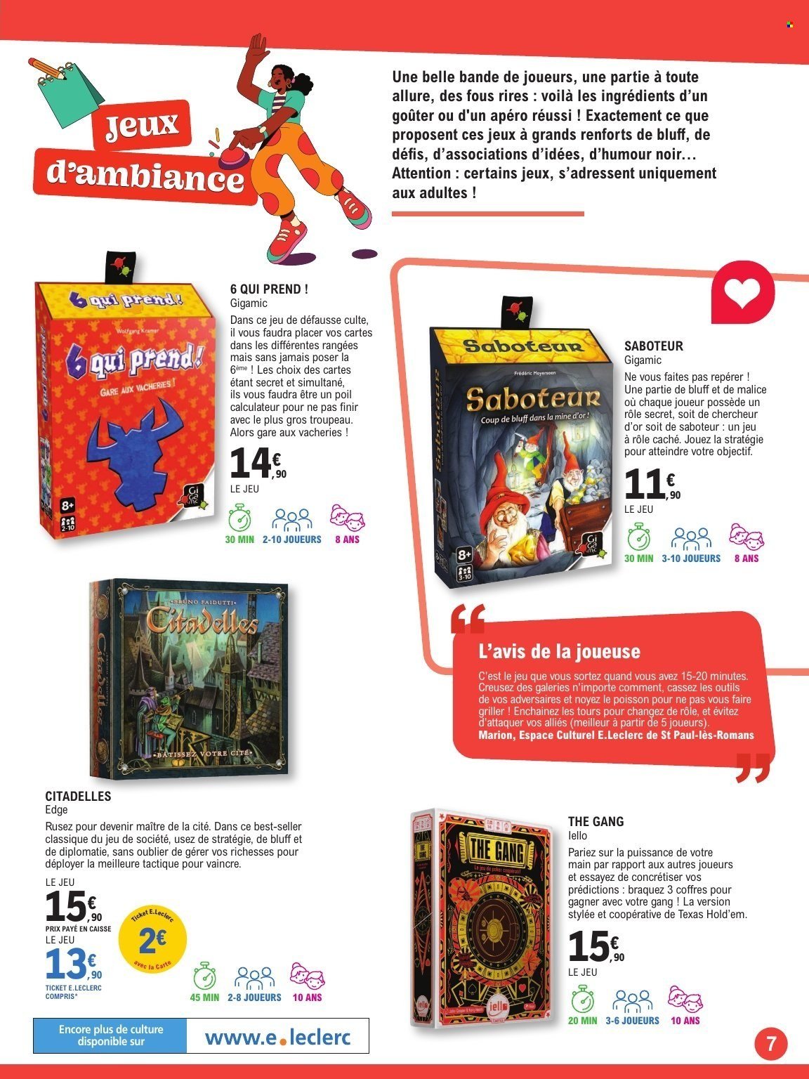 Catalogue E.LECLERC - GUIDE LUDO & JEUX DE SOCIETE
