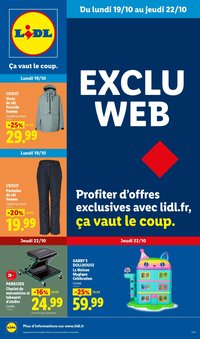 Catalogue LIDL - Les Exclus Web de la semaine