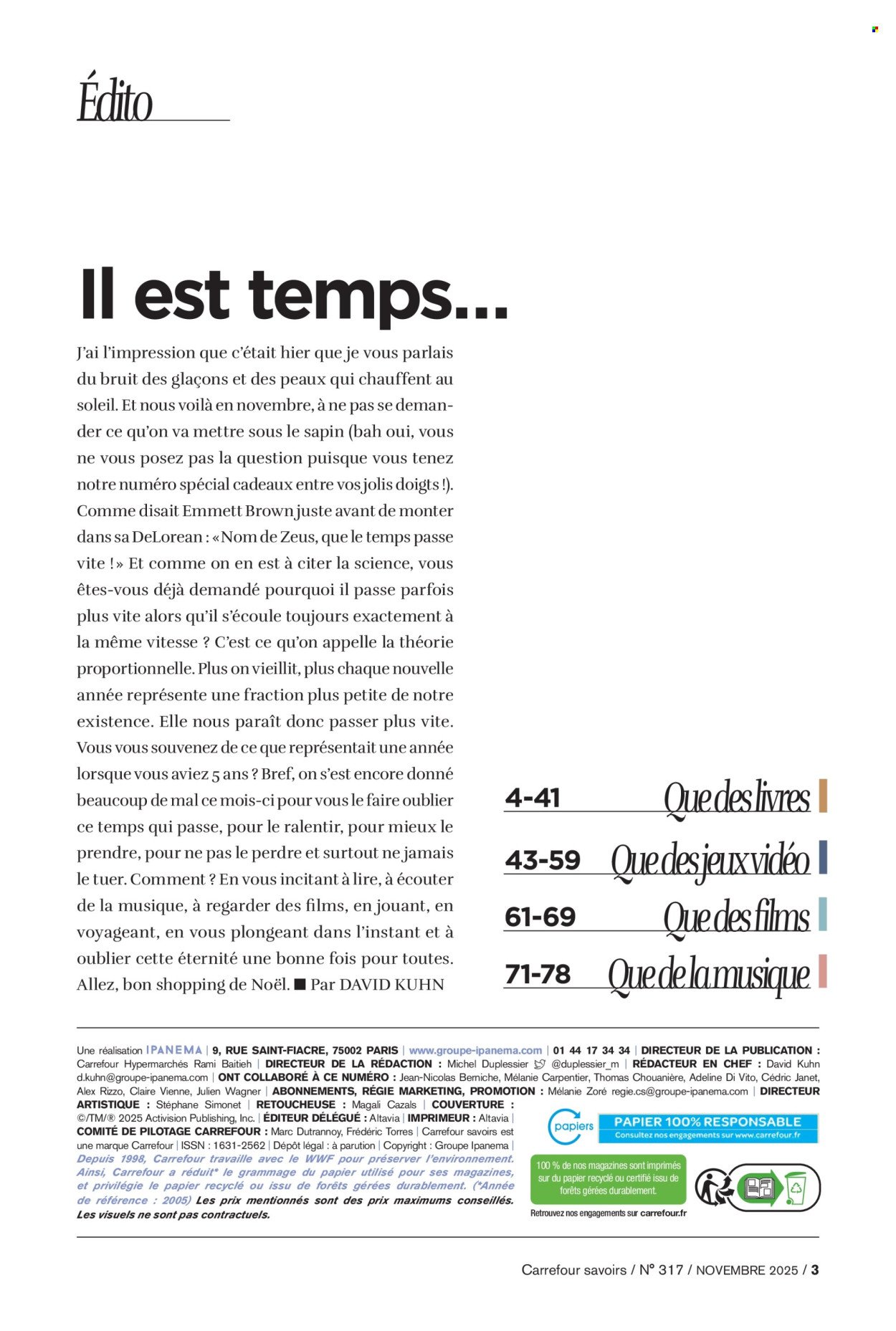 Catalogue CARREFOUR - A CHACUN SA CULTURE