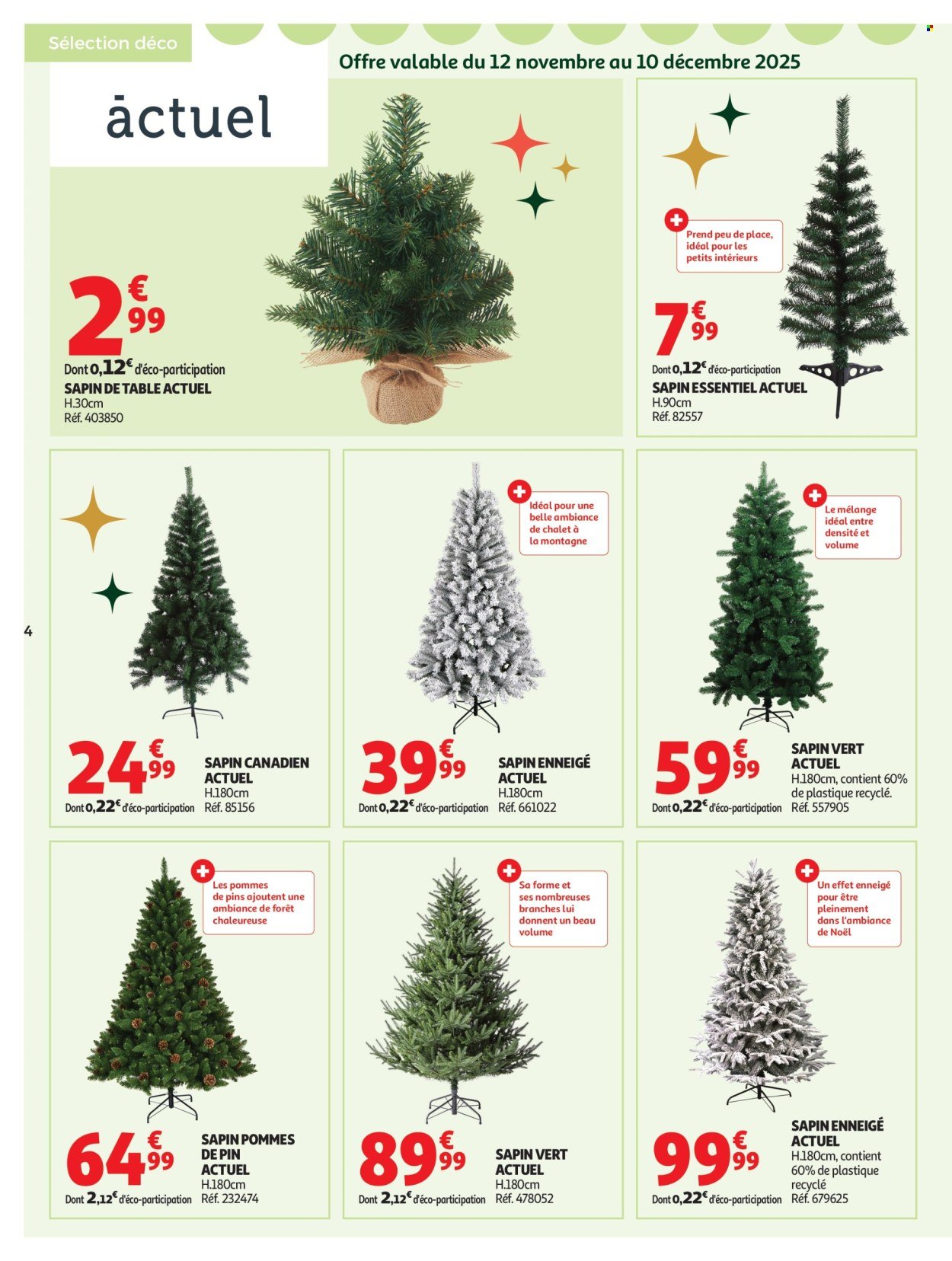 Catalogue AUCHAN - Bon Noël et Bonnes Affaires : Sélection déco