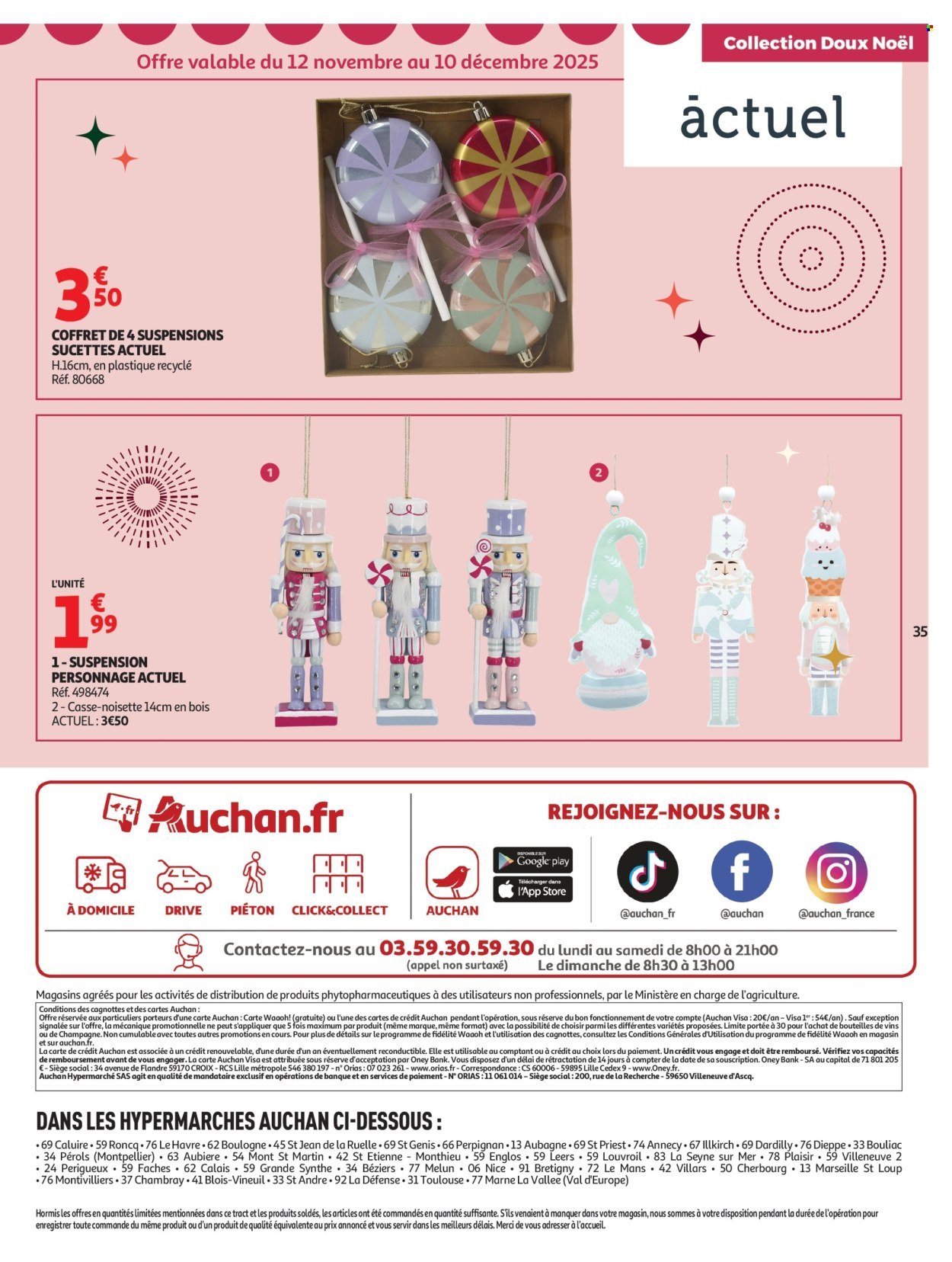 Catalogue AUCHAN - Bon Noël et Bonnes Affaires : Sélection déco