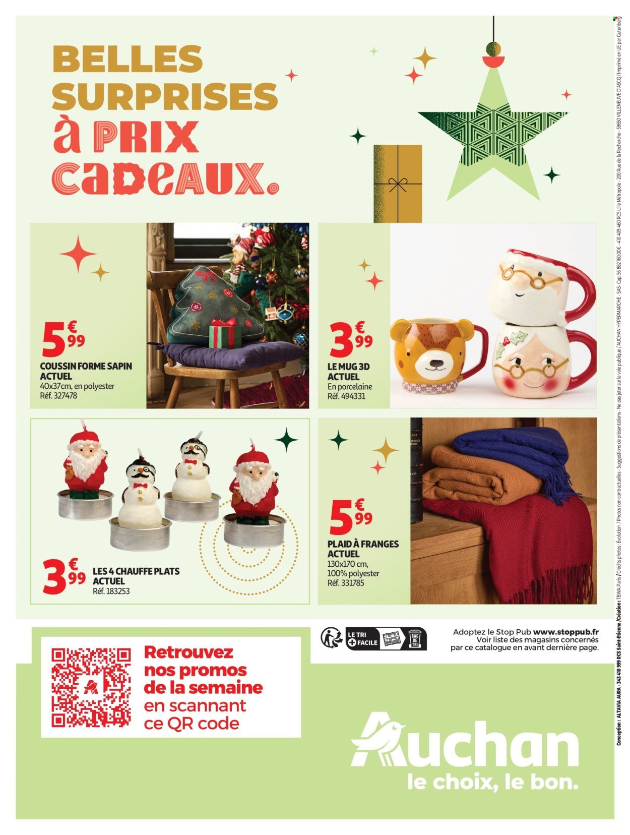 Catalogue AUCHAN - Bon Noël et Bonnes Affaires : Sélection déco