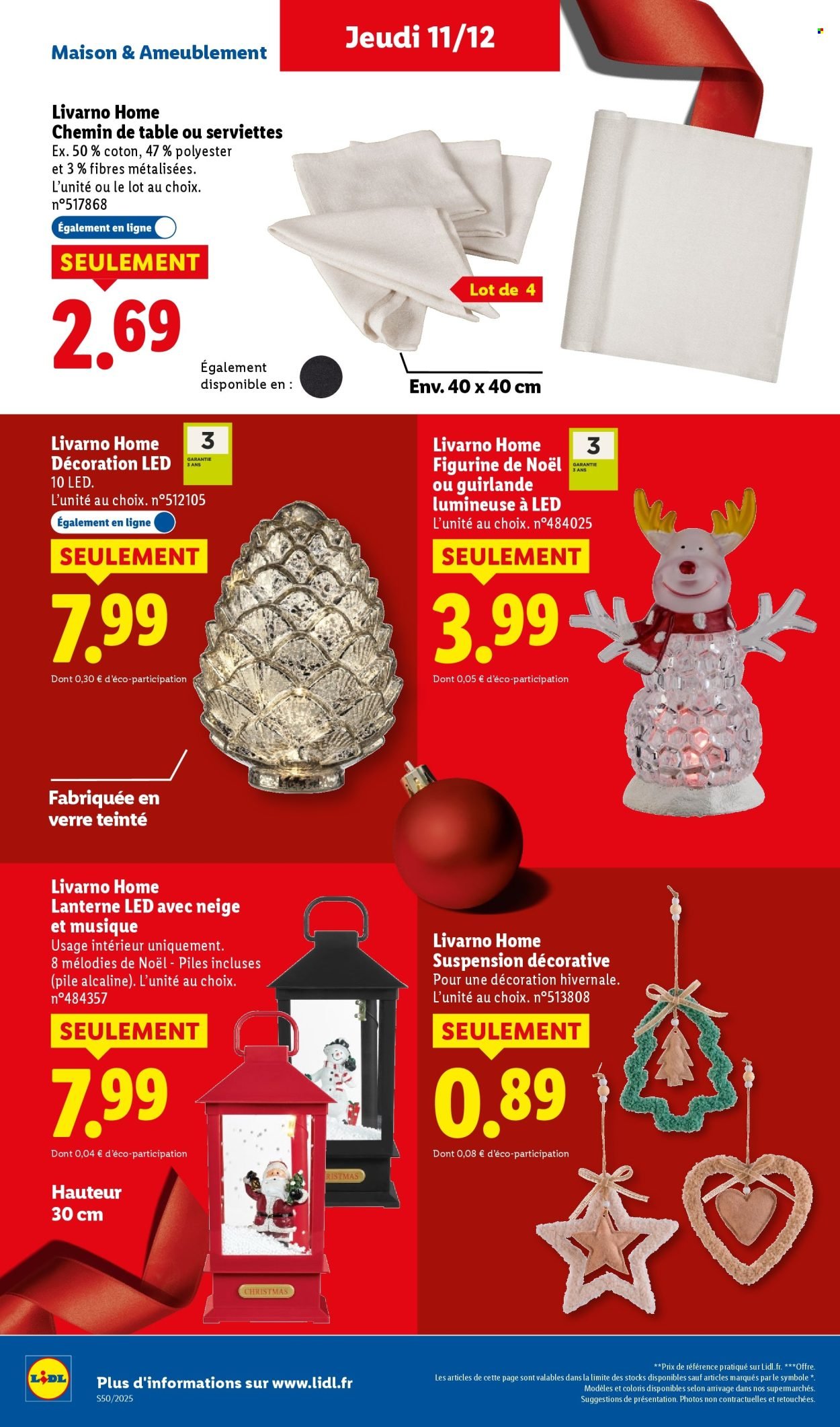 Catalogue LIDL - Les bonnes affaires de la semaine (2025-12-11 - 2025-12-15)