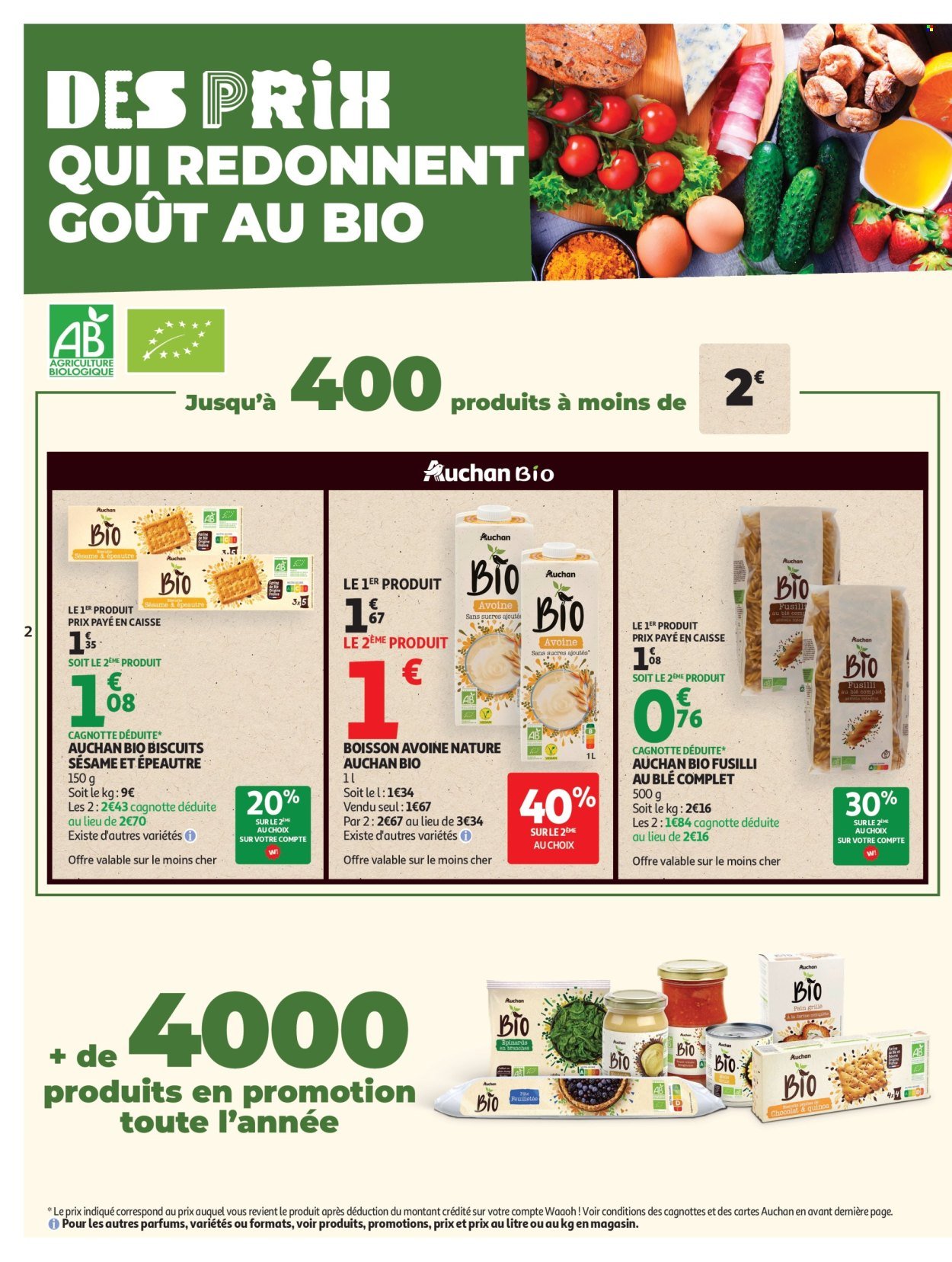 Catalogue AUCHAN - Sélection bio hypers