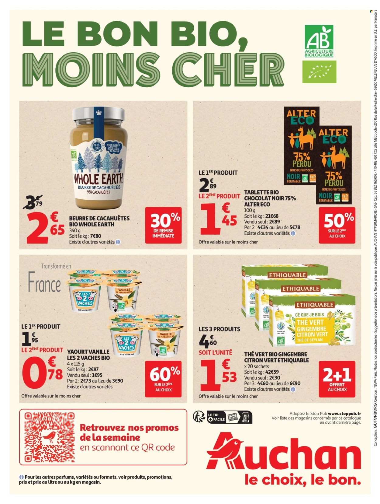 Catalogue AUCHAN - Sélection bio hypers