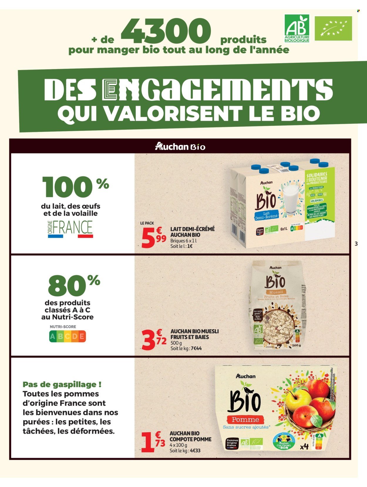 Catalogue AUCHAN - Sélection bio hypers