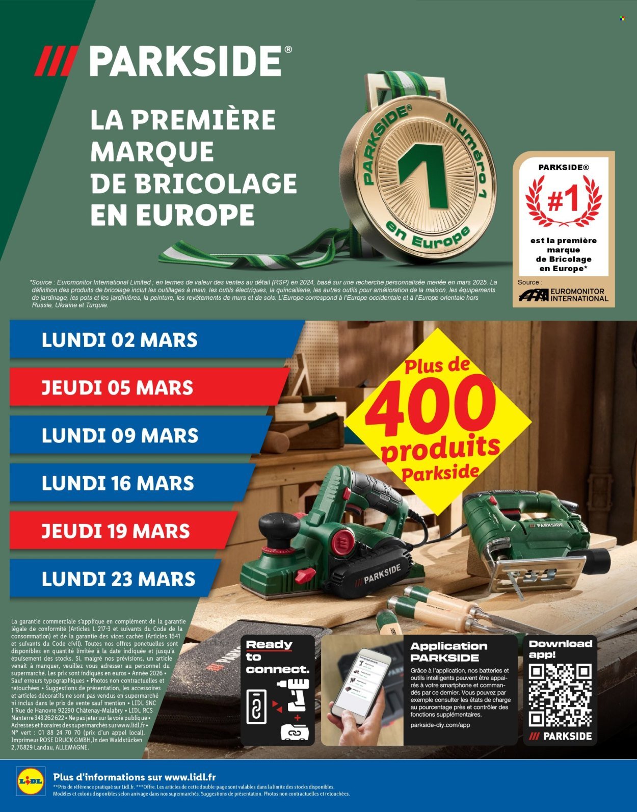 Catalogue LIDL - Plus de 400 produits Parkside