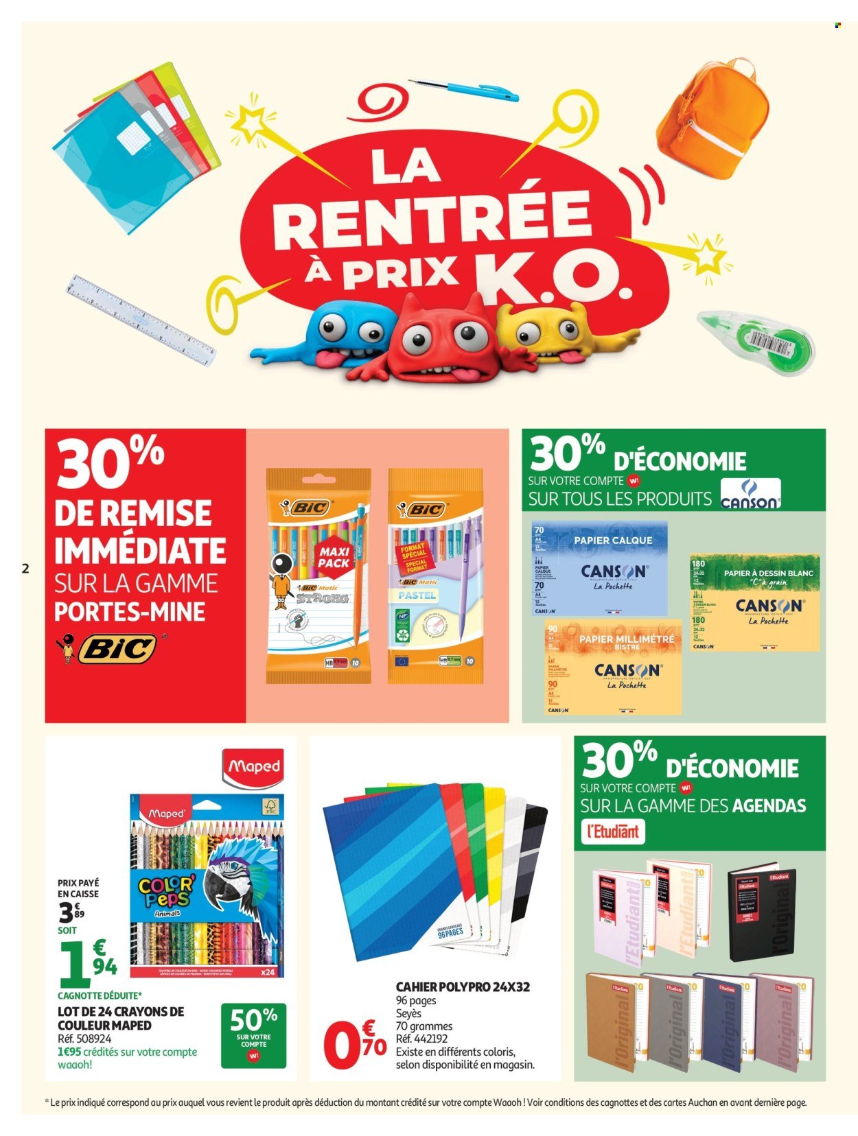Catalogue AUCHAN - Rentrée prix KO supers