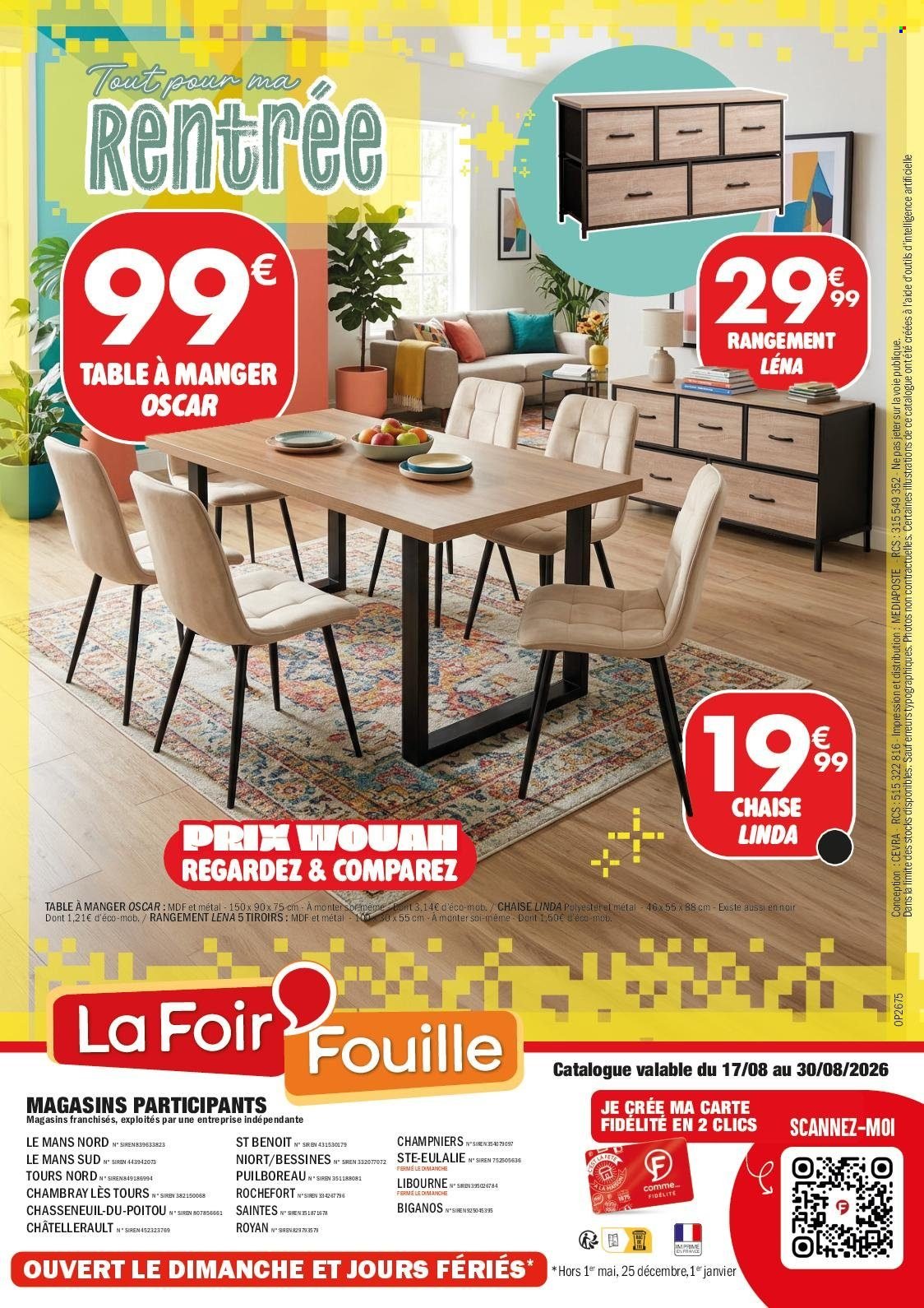 Catalogue LA FOIR'FOUILLE - Du lundi 17 août 2026