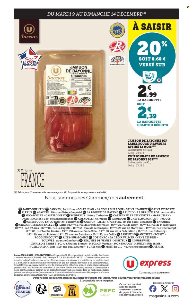Catalogue U EXPRESS - Les prix bas de la semaine (2025-12-09 - 2025-12-24)