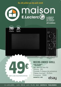 Catalogue E.LECLERC - Du mardi 28 juillet 2026