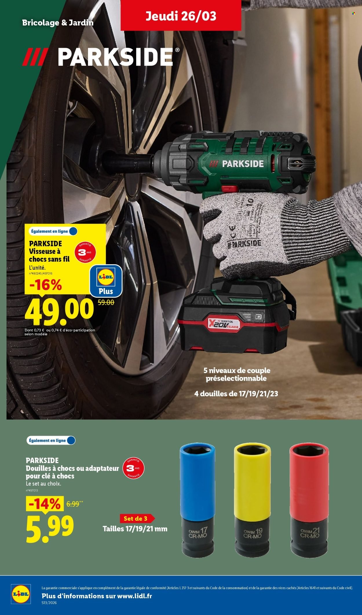 Catalogue LIDL - Les bonnes affaires de la semaine (2026-03-23 - 2026-03-26)