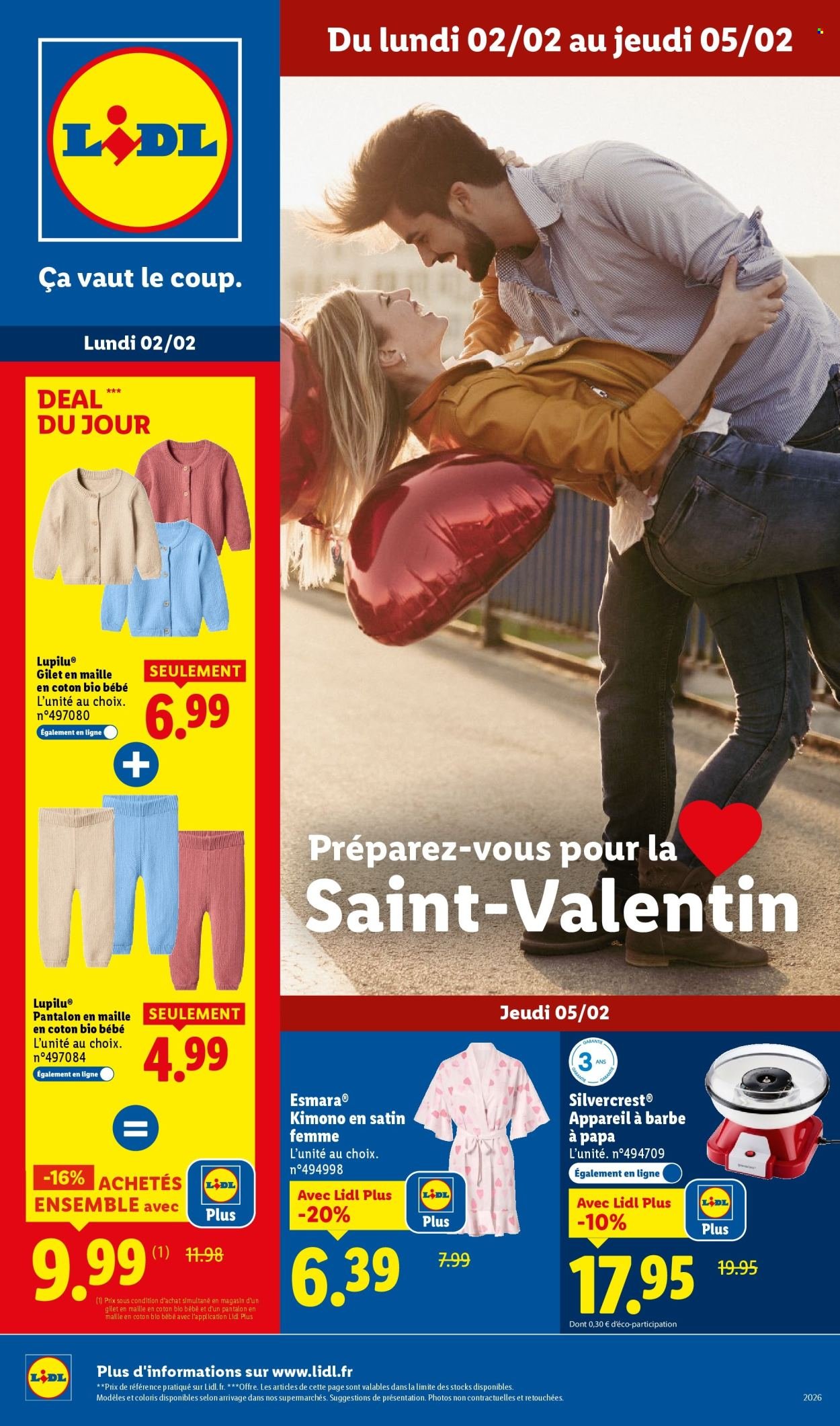 Catalogue LIDL - Préparez-vous pour la St Valentin - Du 02/02 au 05/02