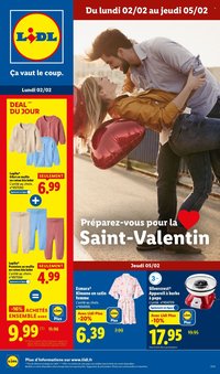 Catalogue LIDL - Préparez-vous pour la St Valentin - Du 02/02 au 05/02