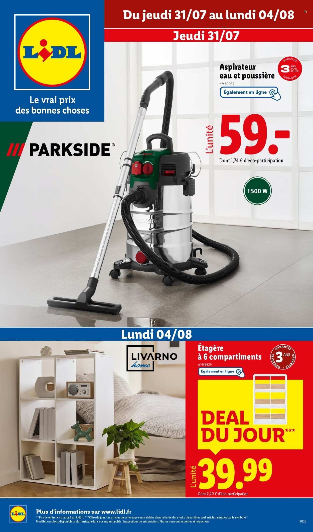 Catalogue LIDL - Les bonnes affaires de la semaine (2025-07-31 - 2025-08-04)