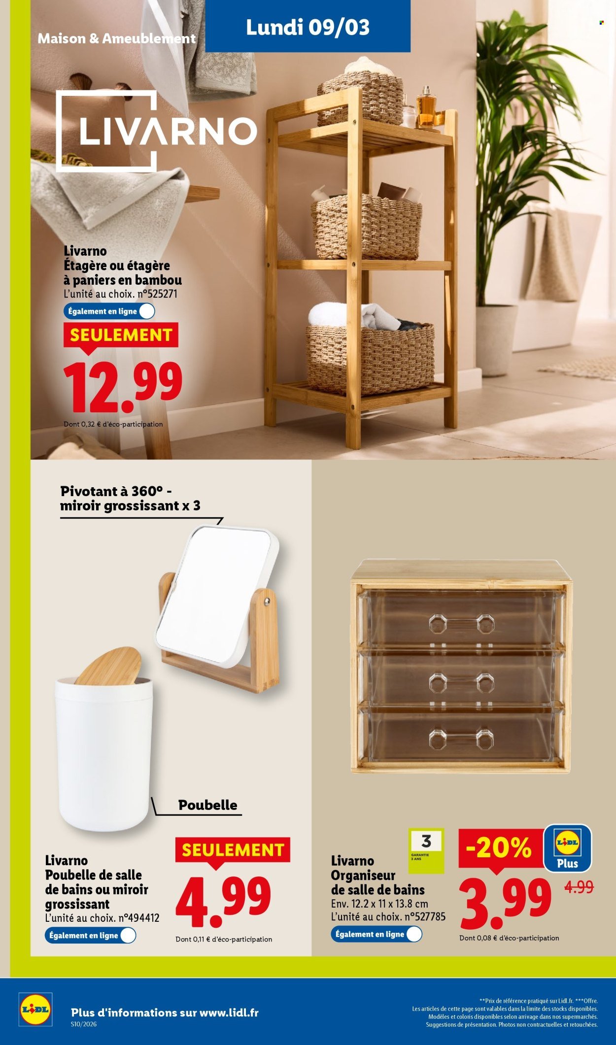 Catalogue LIDL - Les bonnes affaires de la semaine (2026-03-09 - 2026-03-12)