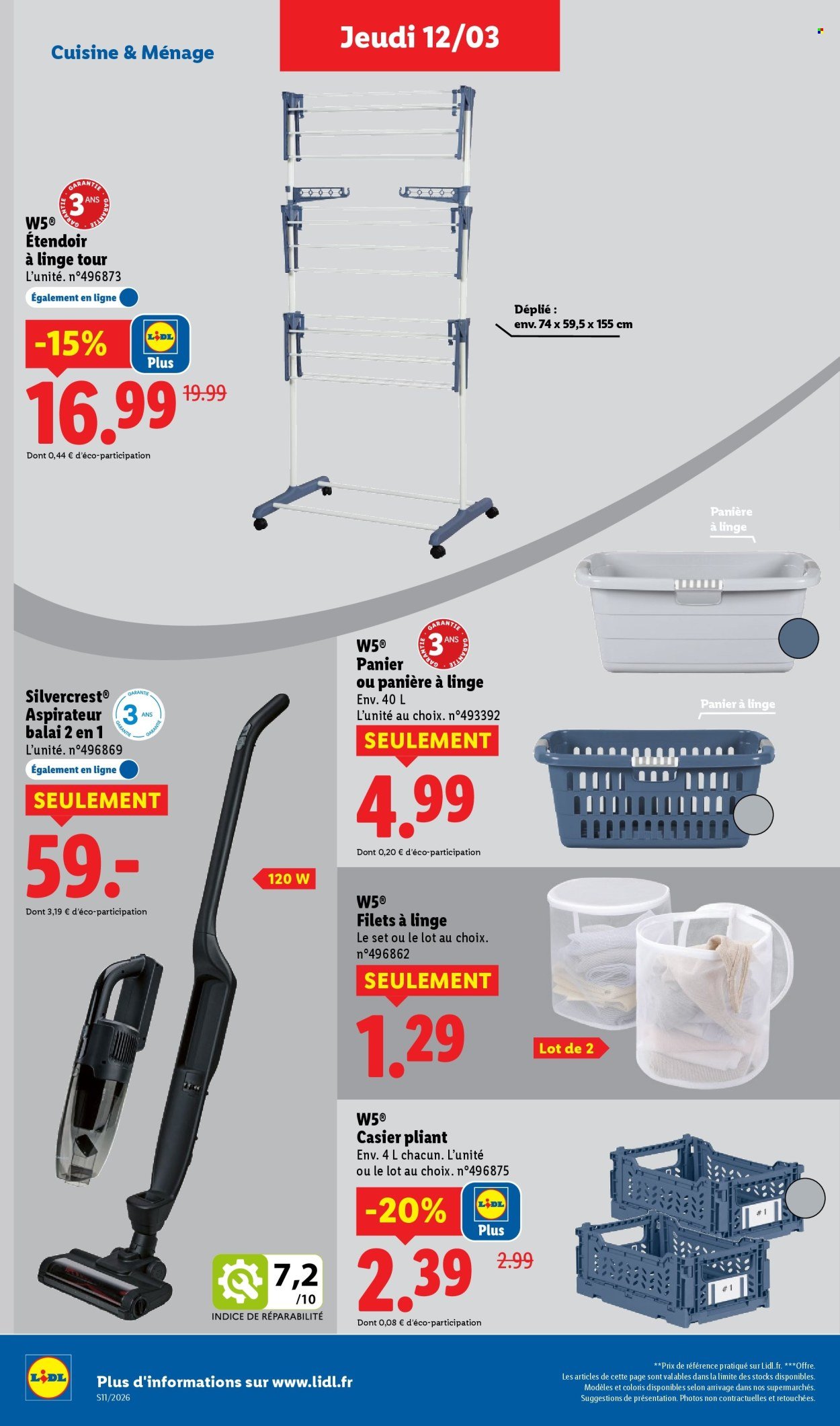 Catalogue LIDL - Les bonnes affaires de la semaine (2026-03-09 - 2026-03-12)
