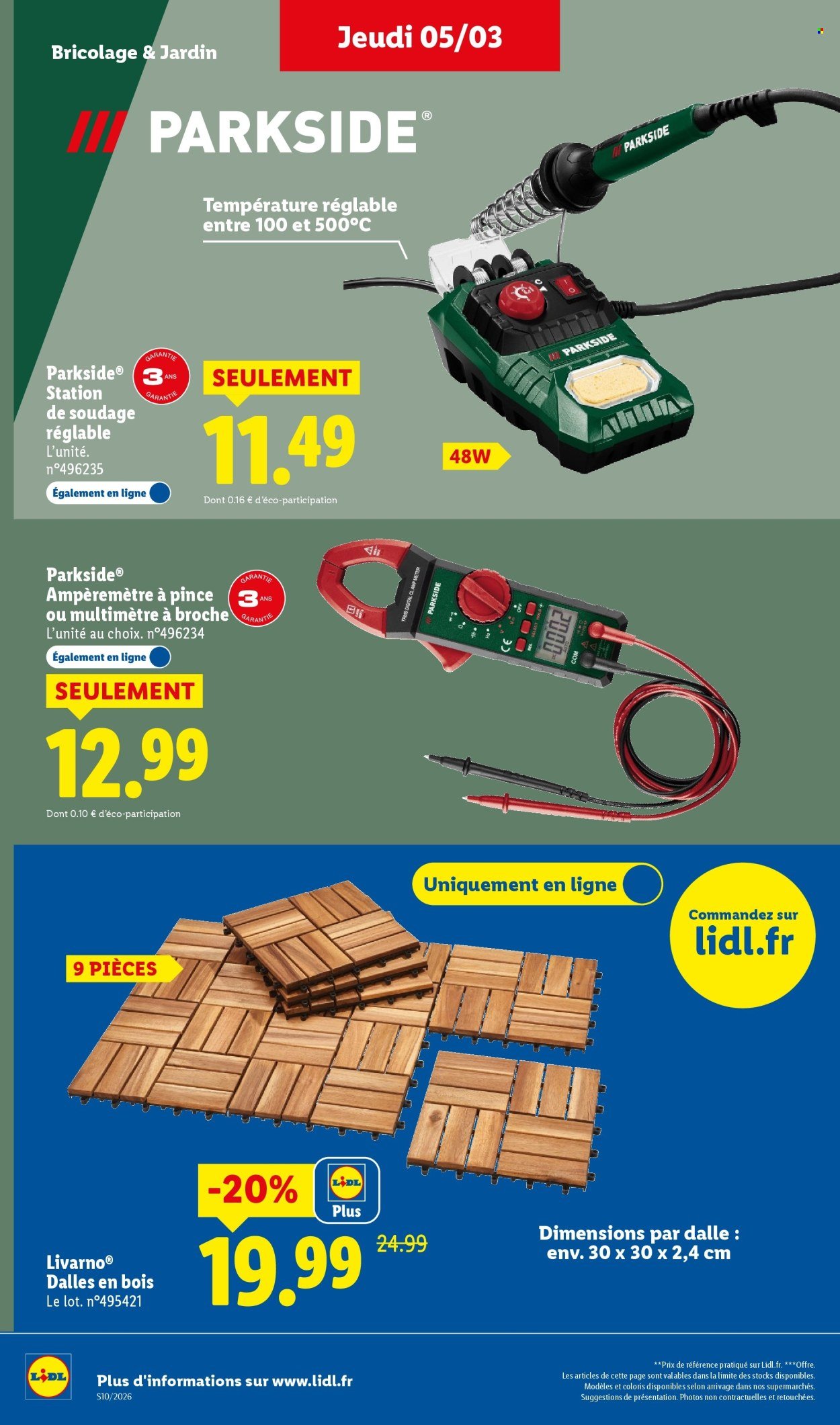 Catalogue LIDL - Les promos de la semaine (2026-03-05 - 2026-03-11)