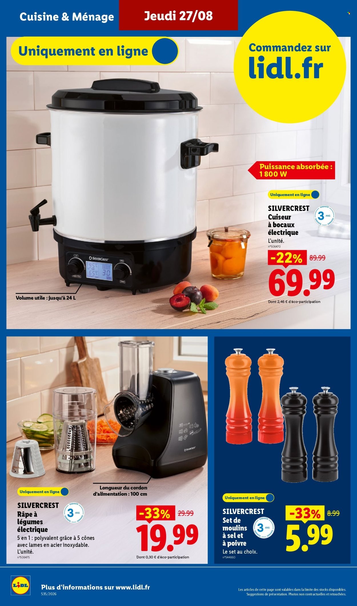 Catalogue LIDL - Les Exclus Web de la semaine