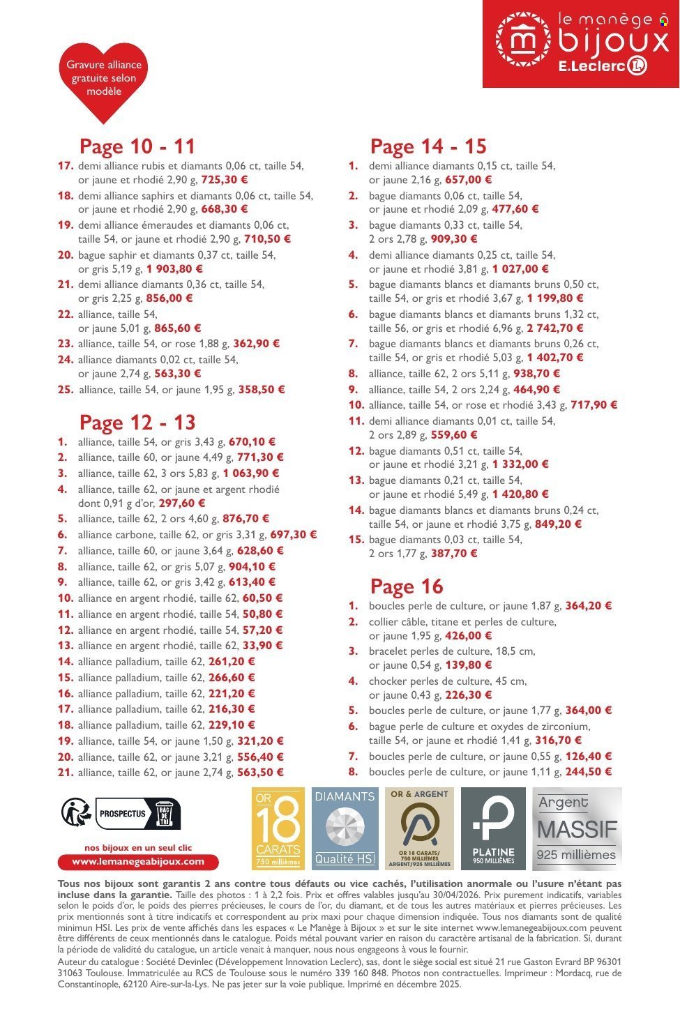 Catalogue E.LECLERC - MARIAGE