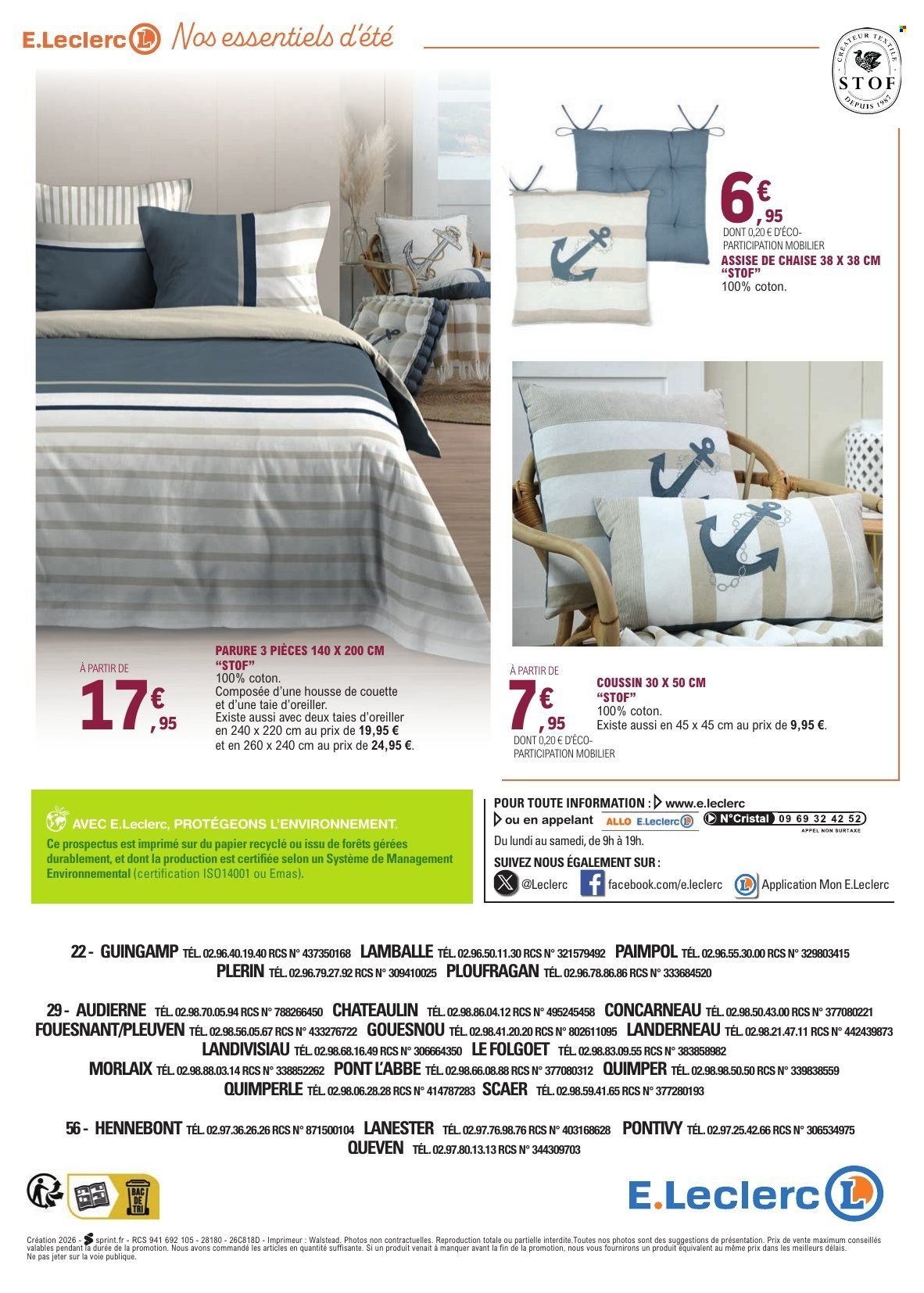 Catalogue E.LECLERC - Linge de maison