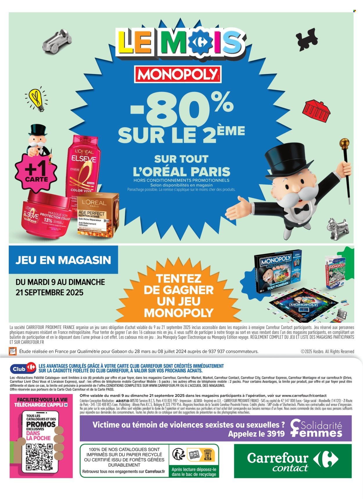 Catalogue CARREFOUR CONTACT - LE MOIS MONOPOLY (2025-09-09 - 2025-09-21)