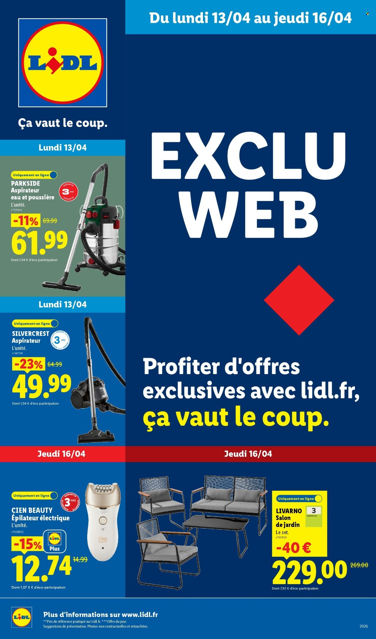 Catalogue LIDL - Les Exclus Web de la semaine