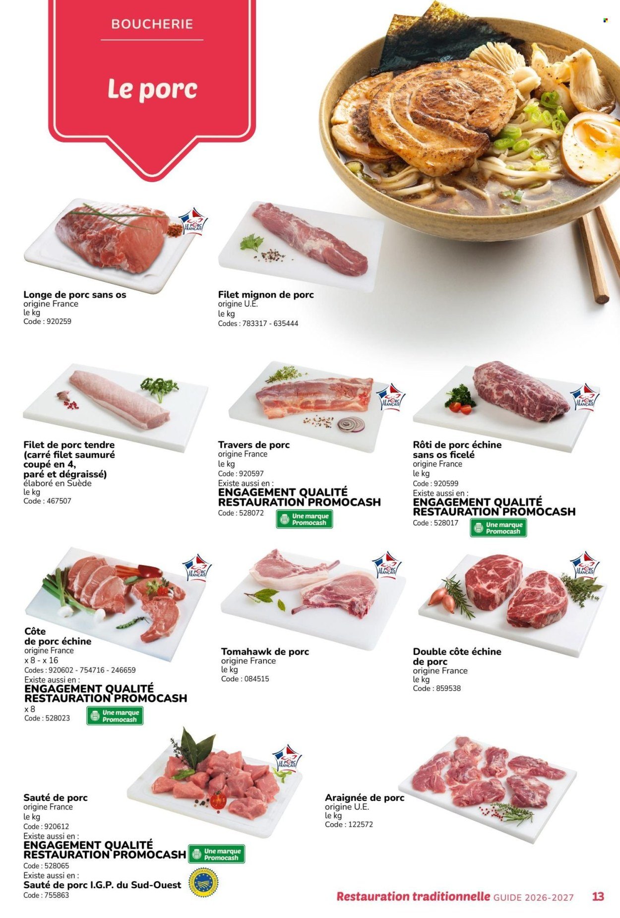 Catalogue PROMOCASH - GUIDE RESTAURATION TRADITIONNELLE