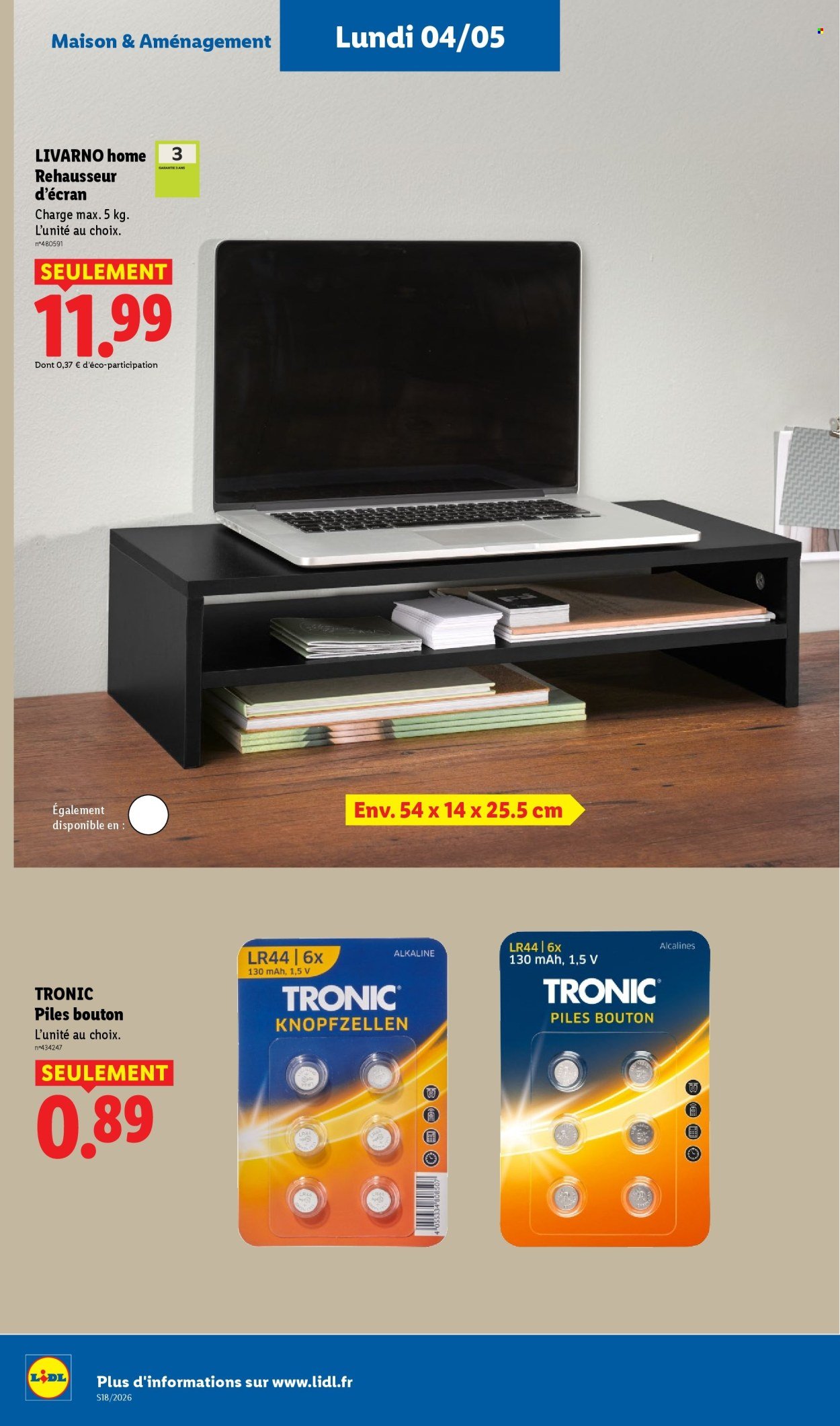 Catalogue LIDL - Les promos de la semaine (2026-04-30 - 2026-05-06)