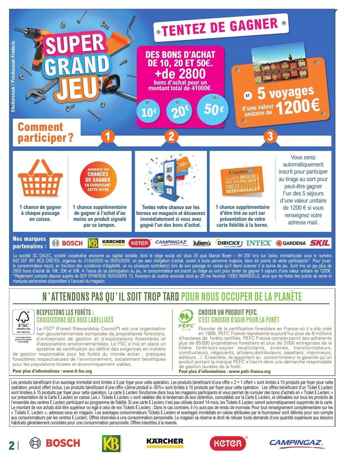 Catalogue E.LECLERC - TRAFIC BRICO - GRAND JEU