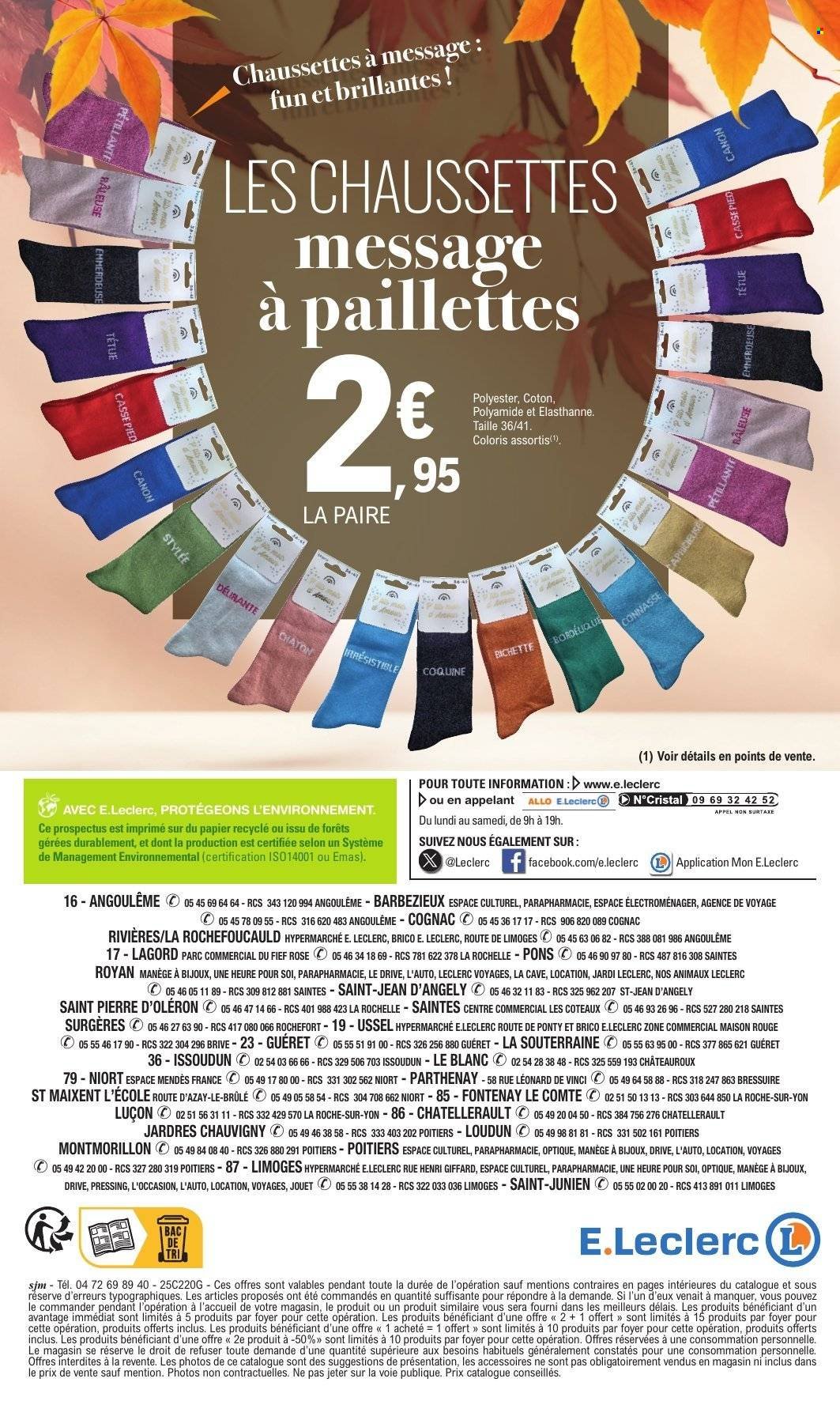 Catalogue E.LECLERC - TEXTILE PROMOS MONSTRES (2025-09-30 - 2025-10-11)
