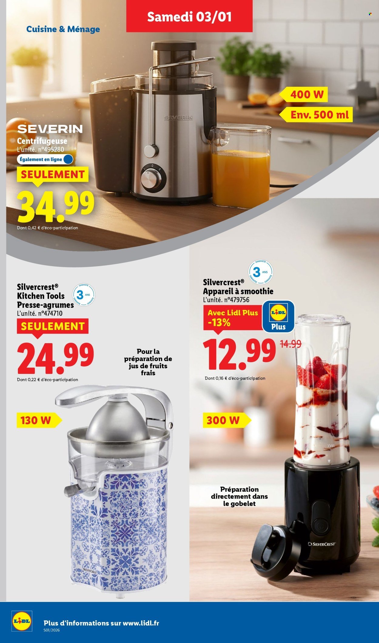 Catalogue LIDL - Les promos de la semaine (2026-01-03 - 2026-01-07)